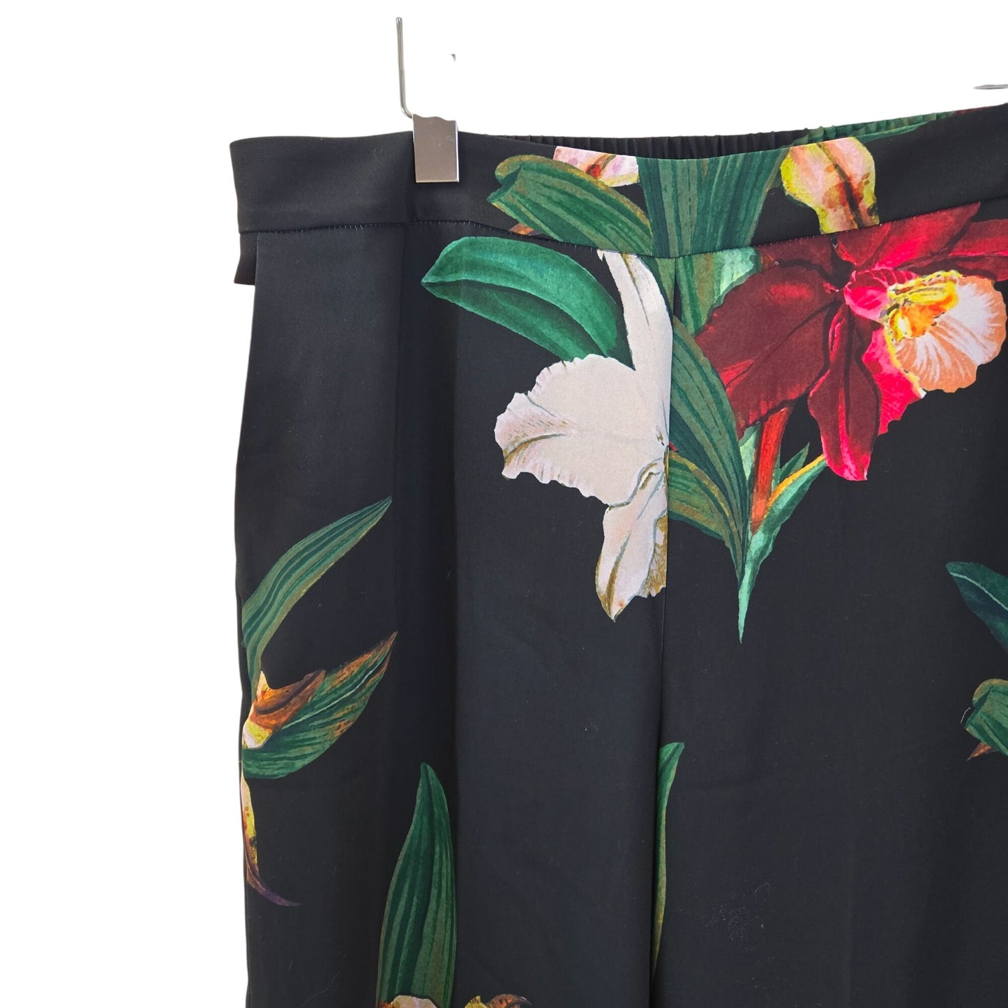 Chico's Floral Tropical Print Wide Leg Pull-On Soft Pants Size Chico's 2/12