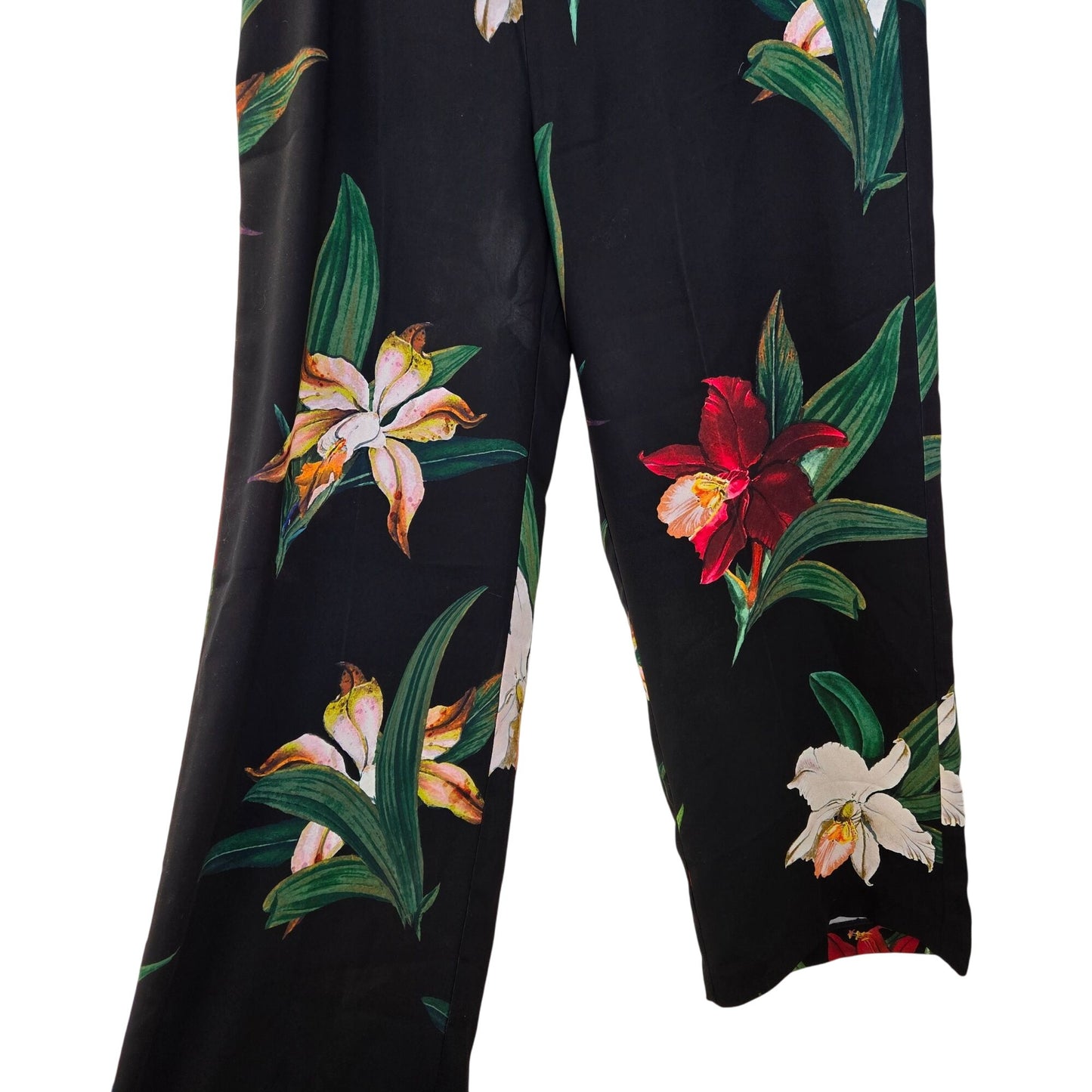 Chico's Floral Tropical Print Wide Leg Pull-On Soft Pants Size Chico's 2/12