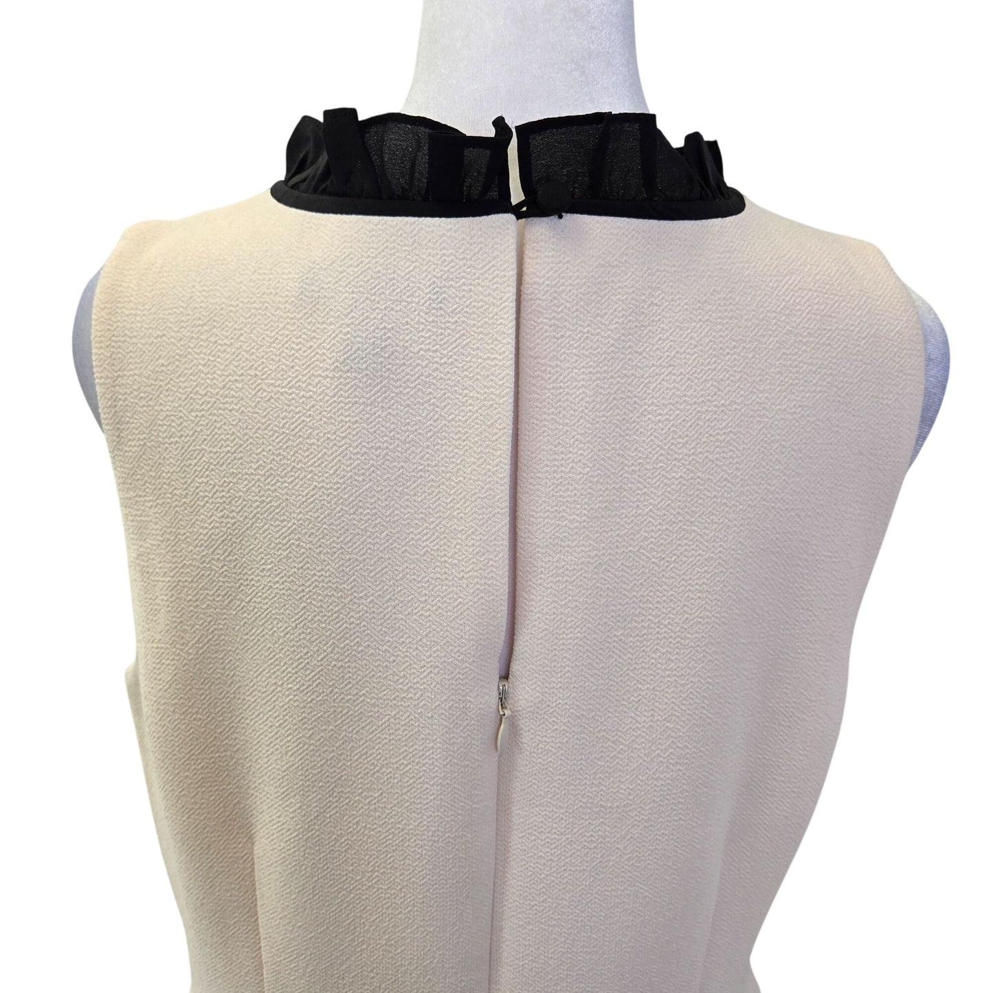 J. Crew Crepe Ruffle Trim Sleeveless Shift Dress with Pockets Size 6