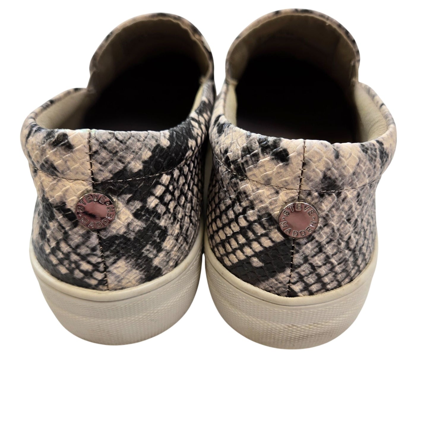 Steve Madden Gills Vegan Leather Snake Print Loafer Shoes Size 8