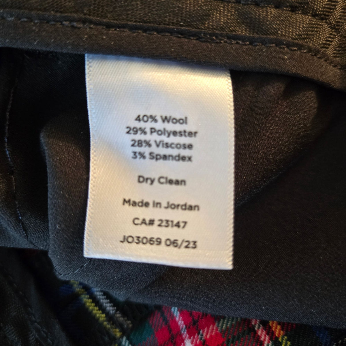 Talbots Tartan Plaid Wool Blend Hampshire Ankle Pant Size 12