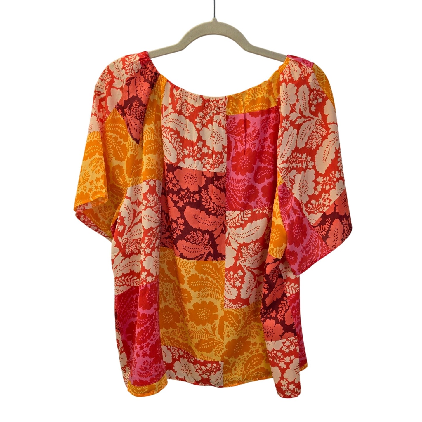 Ann Taylor Floral V-Neck Blouse Size XL
