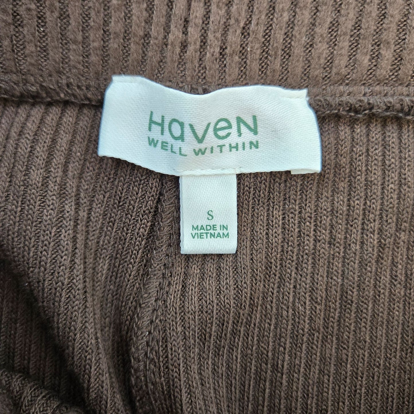 Haven Well Within Ribbed Relaxed Wide Leg Viscose Loungewear Pants Size Small