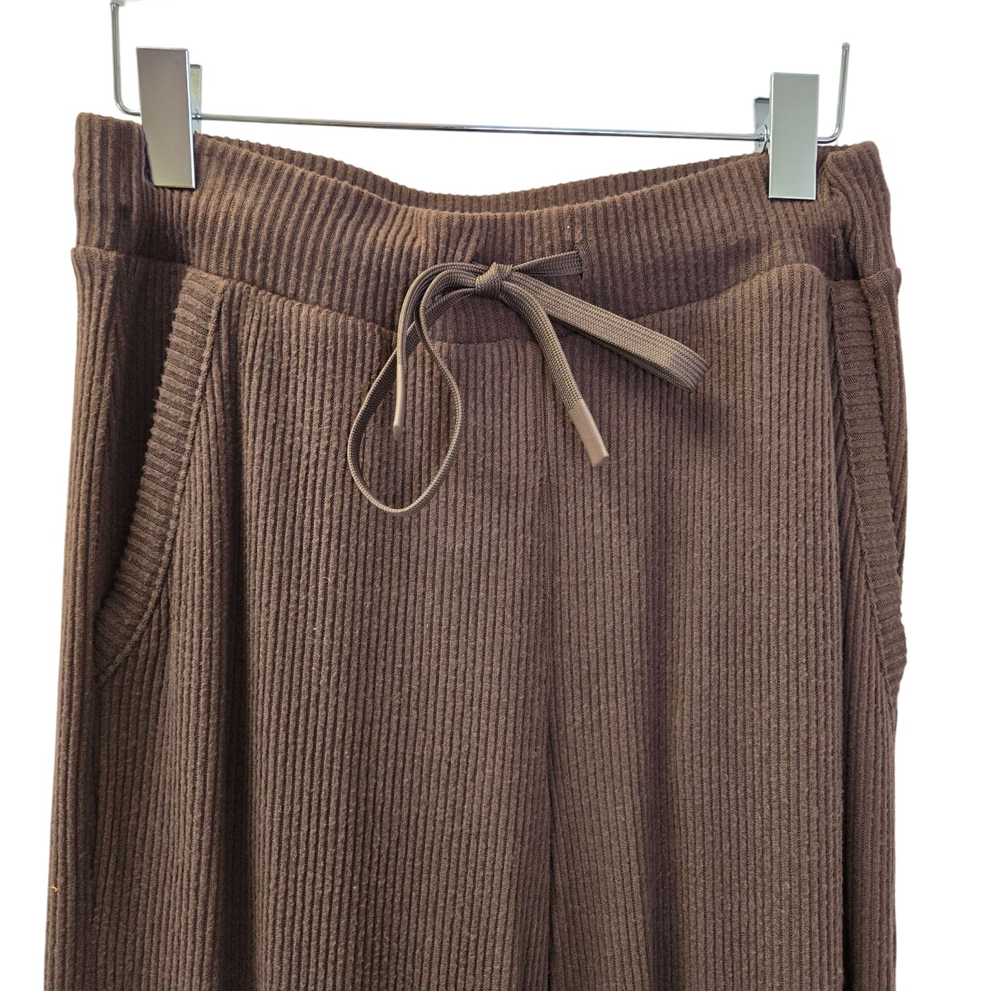 Haven Well Within Ribbed Relaxed Wide Leg Viscose Loungewear Pants Size Small