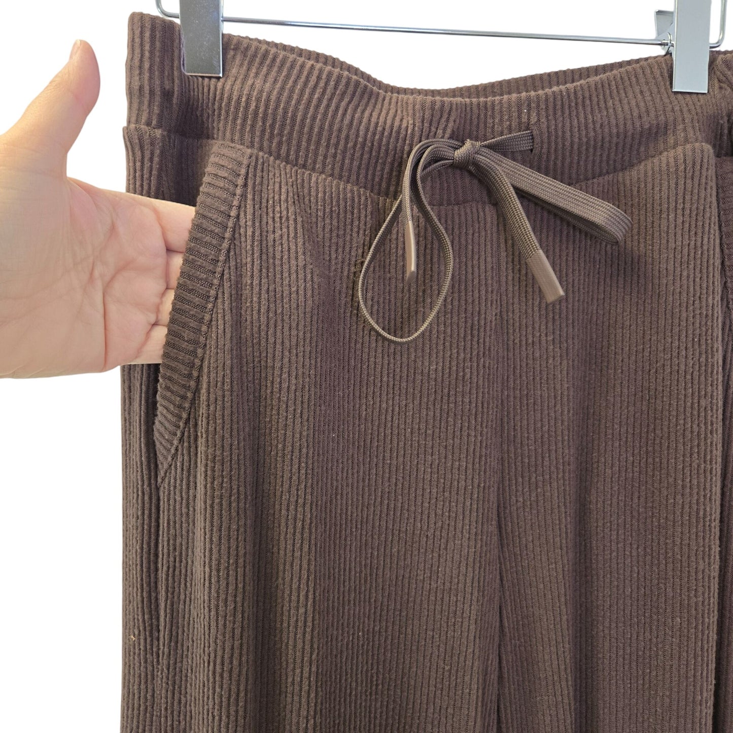 Haven Well Within Ribbed Relaxed Wide Leg Viscose Loungewear Pants Size Small
