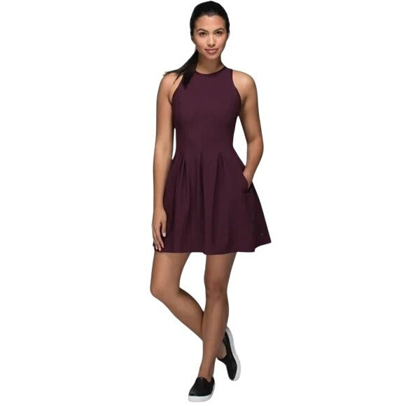 Lululemon Here To There Skater Mini Dress in Bordeaux Drama Size 0 (est)