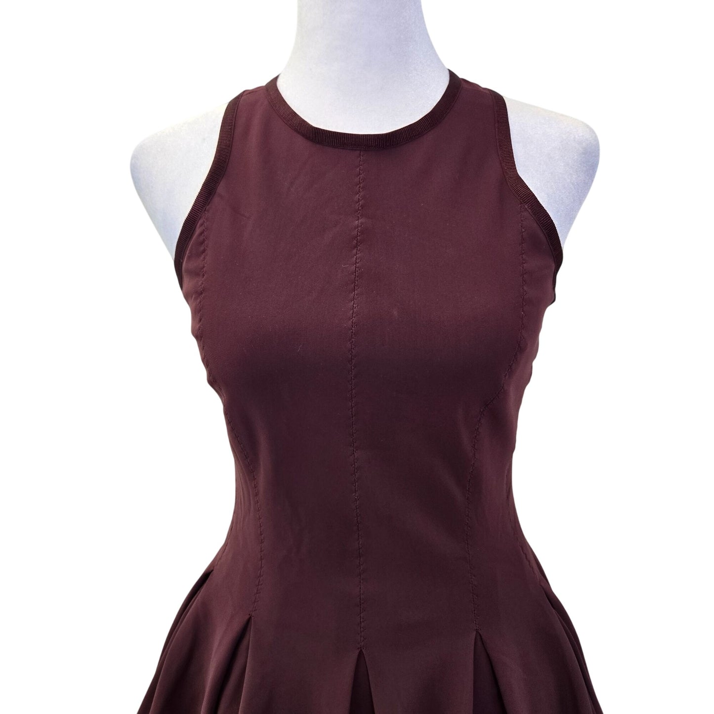 Lululemon Here To There Skater Mini Dress in Bordeaux Drama Size 0 (est)