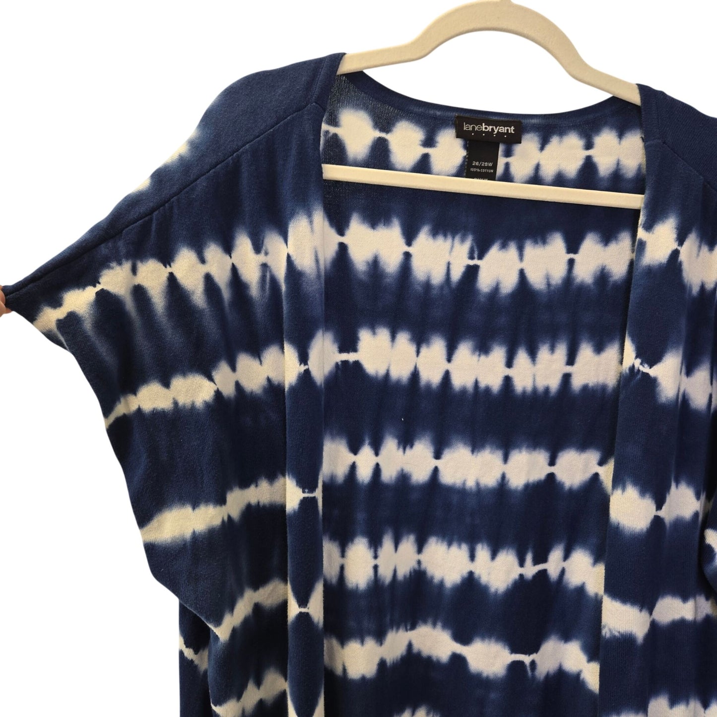 Lane Bryant Tie Dye Cap Sleeve Open Lightweight Sweater Size 26/28