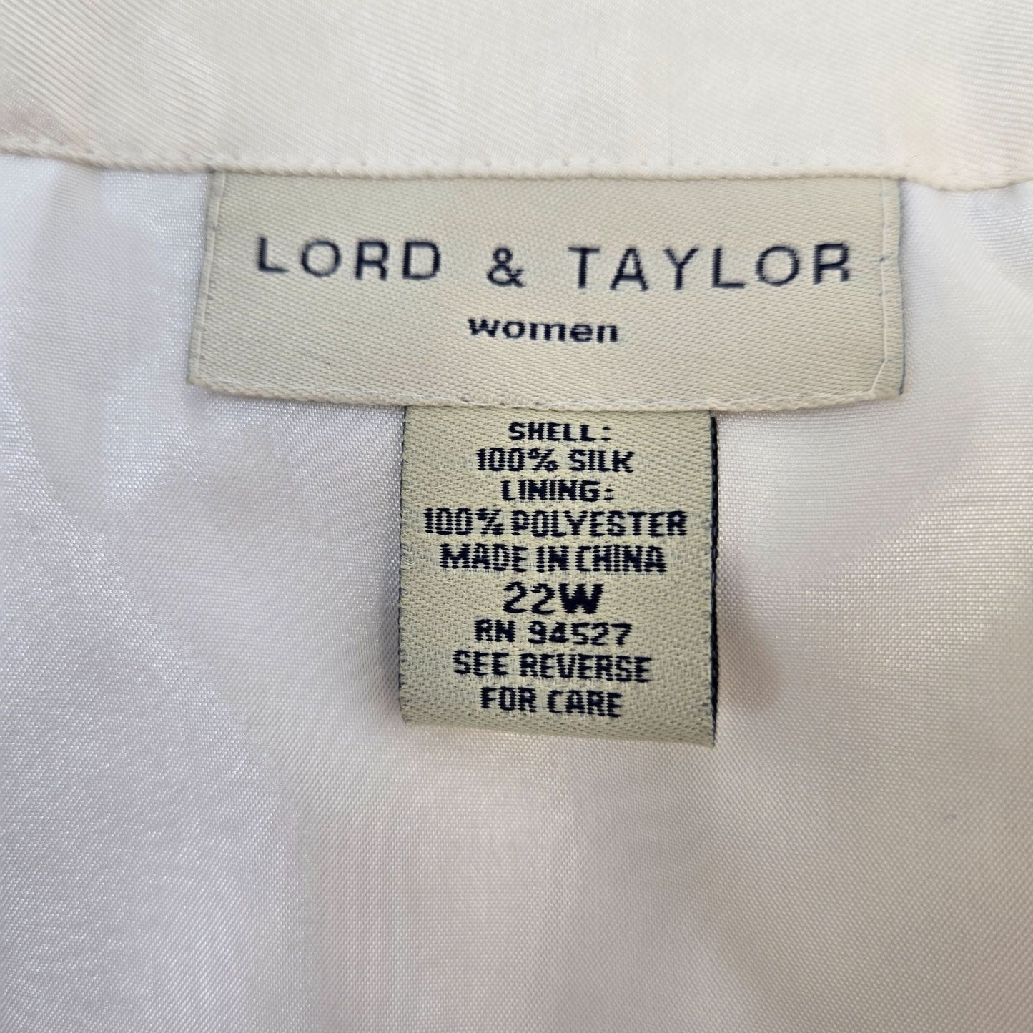 NWT Lord & Taylor 100% Silk Floral Pencil Skirt Size 22W