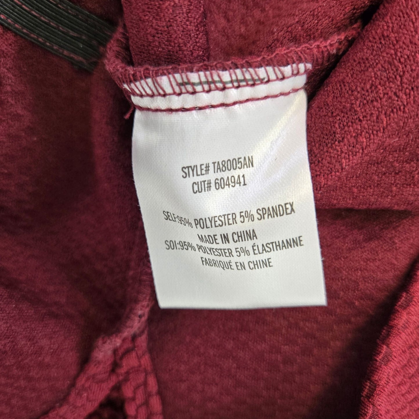 Anthropologie Eva Franco Burgundy Ruffle-Sleeve Tie-Waist Top Size Medium