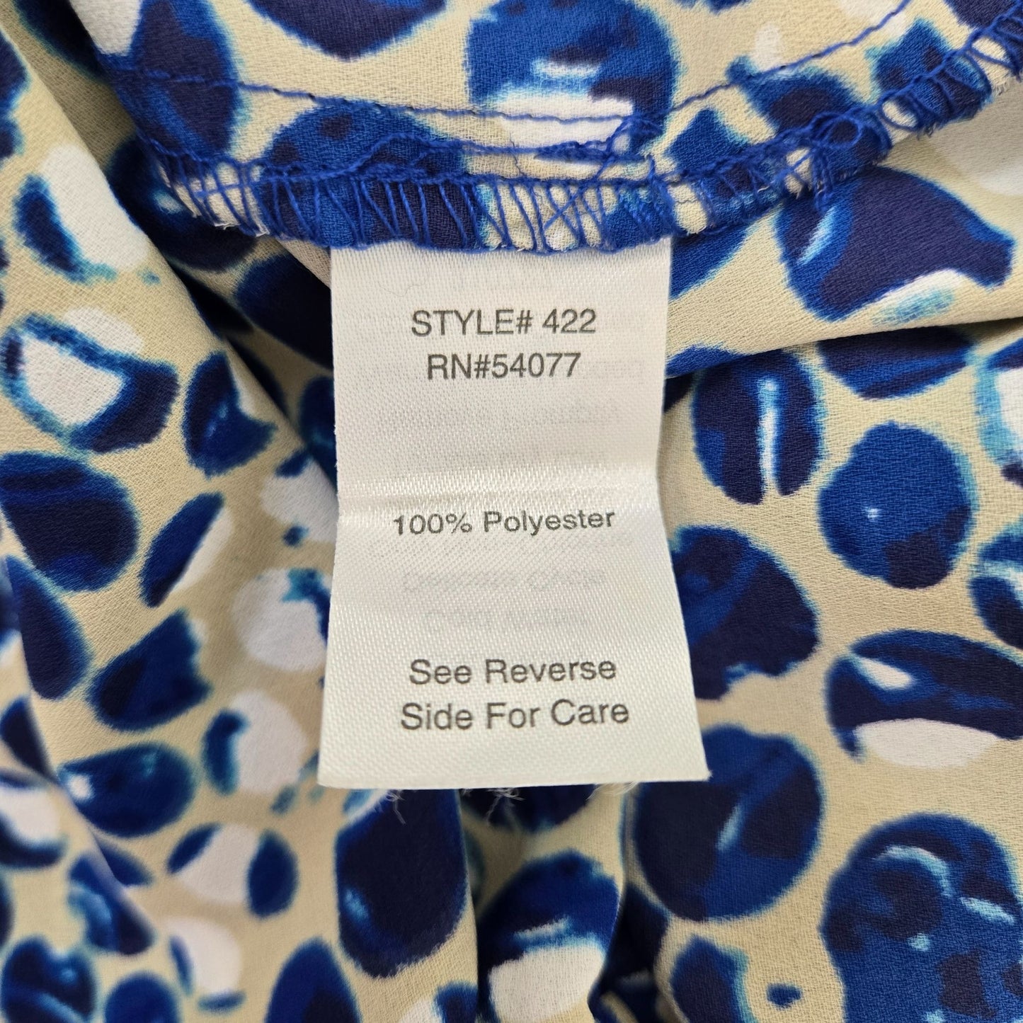 Cabi Blue Jewel Tunic Belted Button Down Shirt Dress Size Small *Missing Belt*