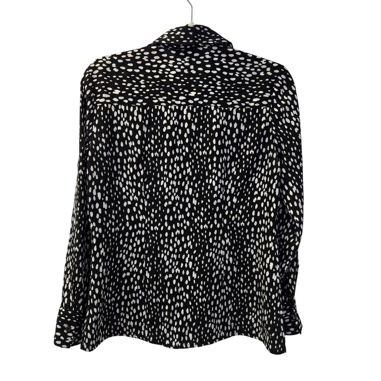 Banana Republic Factory Polka Dot Print Button Down Blouse Size Small Petite