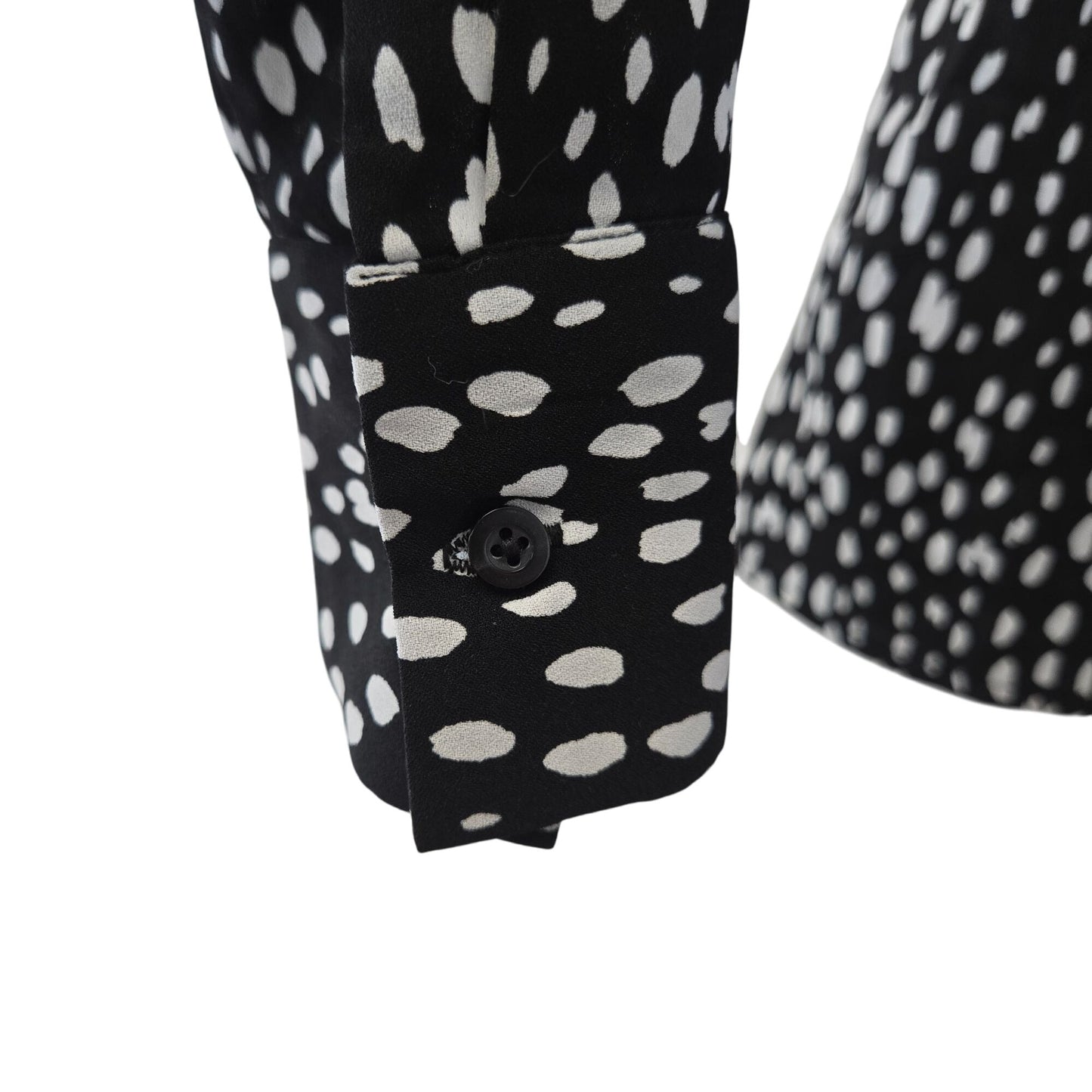 Banana Republic Factory Polka Dot Print Button Down Blouse Size Small Petite