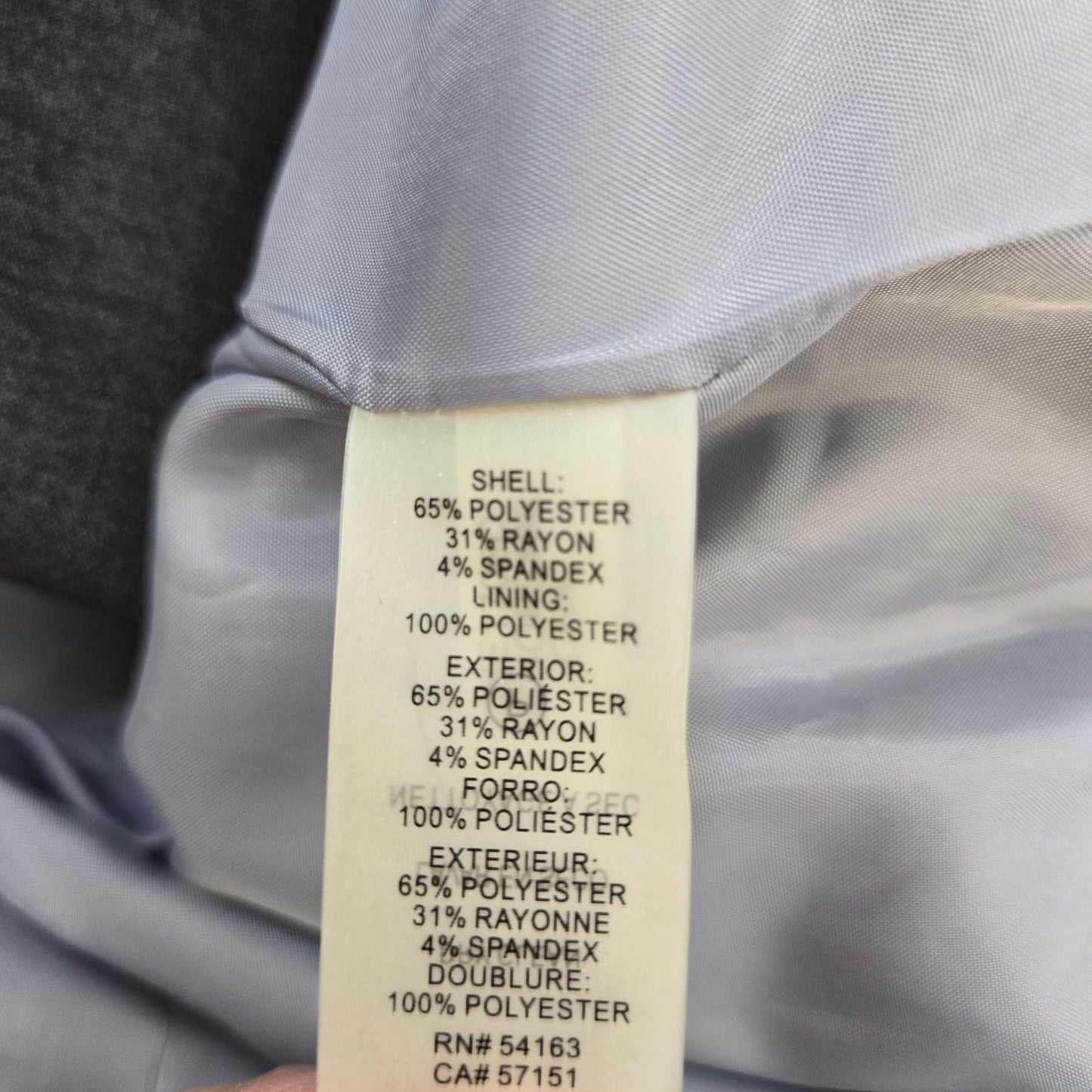 Calvin Klein Two Button Closure Dark Gray Blazer Jacket Size 12