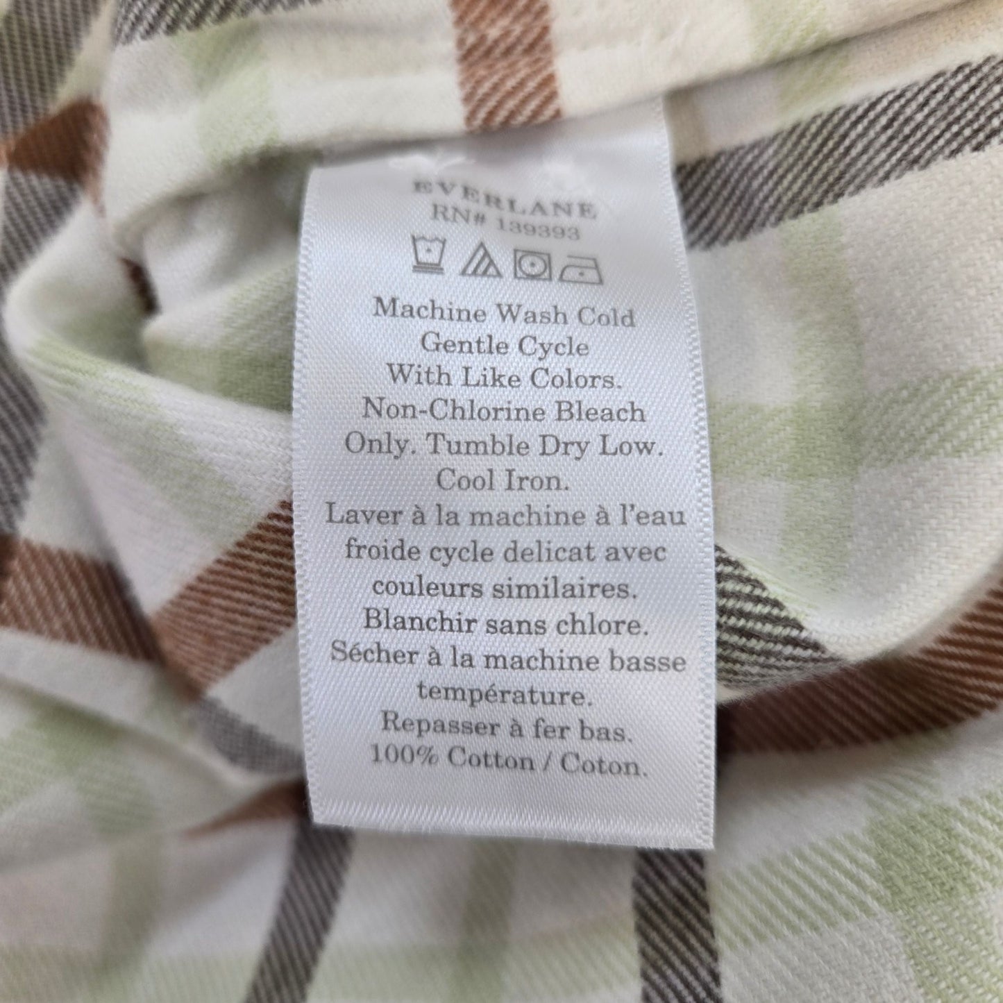 NWOT Everlane The Flannel Boxy Button Down Shirt Size XS