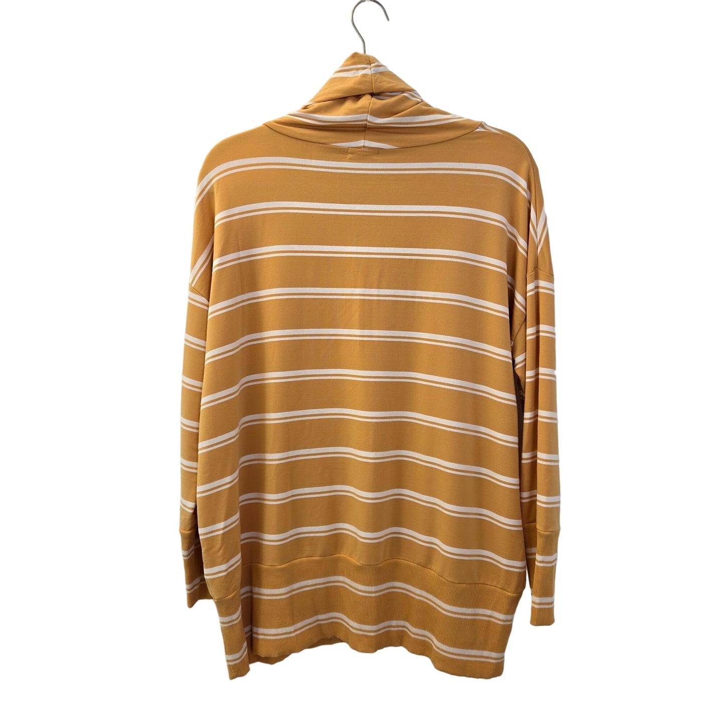 Garnet Hill Cowlneck Striped Sweatshirt Size Medium