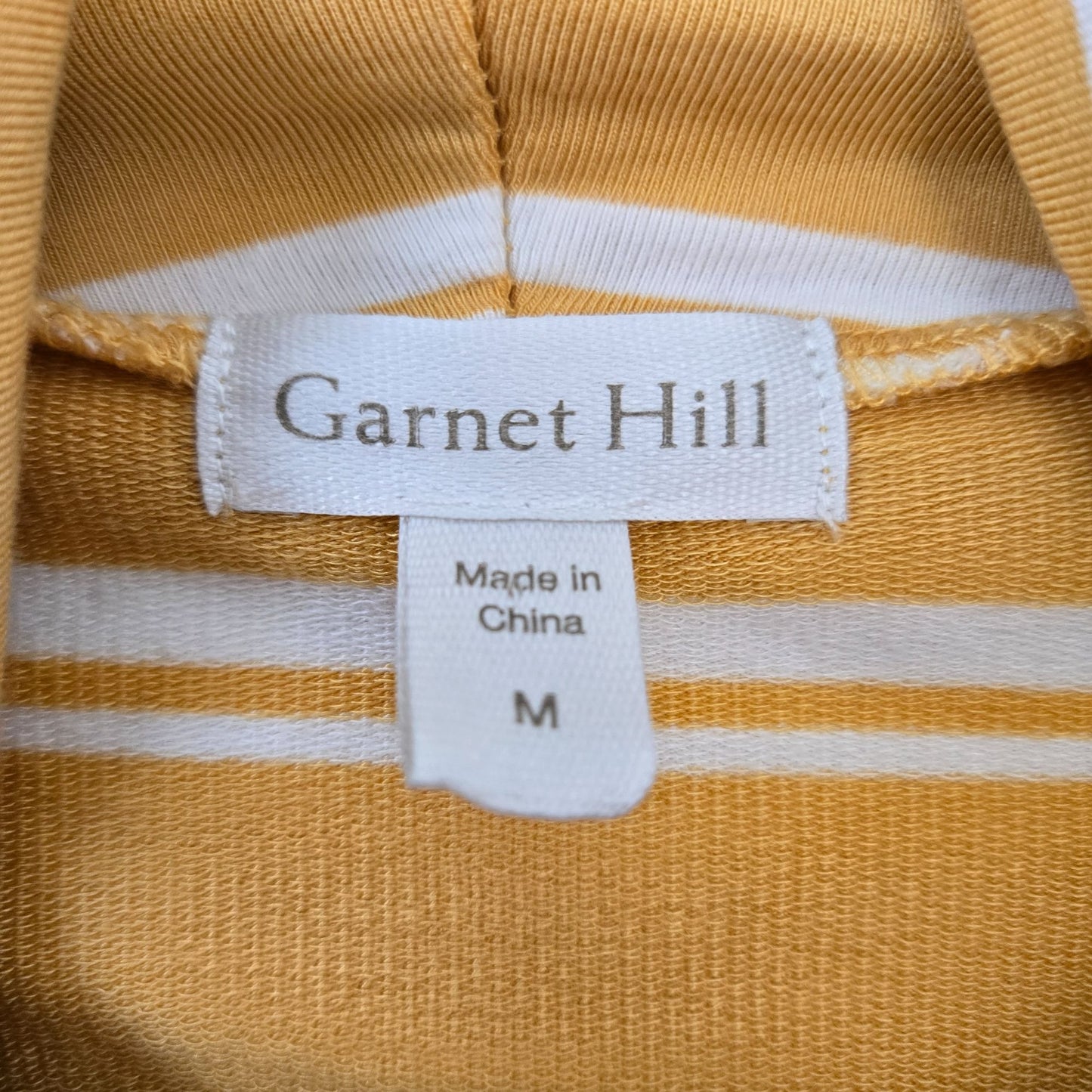 Garnet Hill Cowlneck Striped Sweatshirt Size Medium
