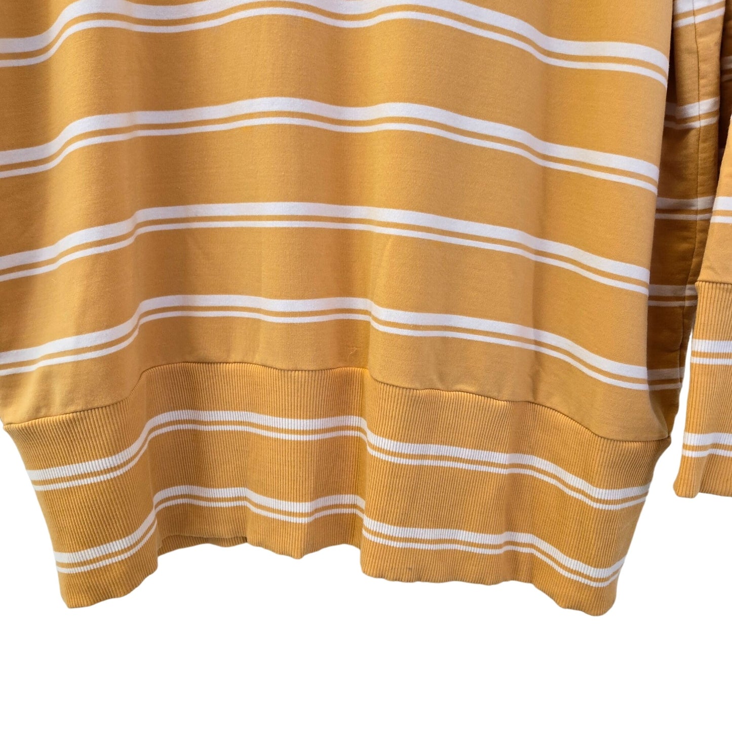 Garnet Hill Cowlneck Striped Sweatshirt Size Medium