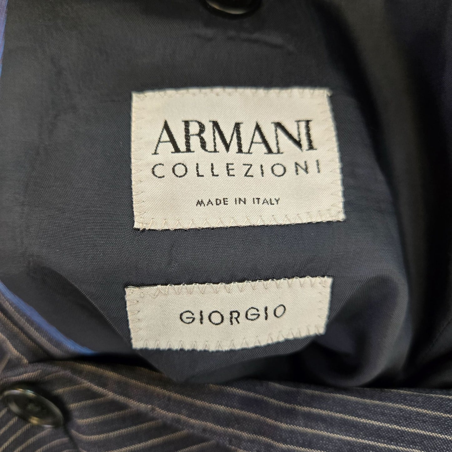 Giorgio Armani Collezioni 100% Wool Two Button Pinstripe Sport Coat Size 40R