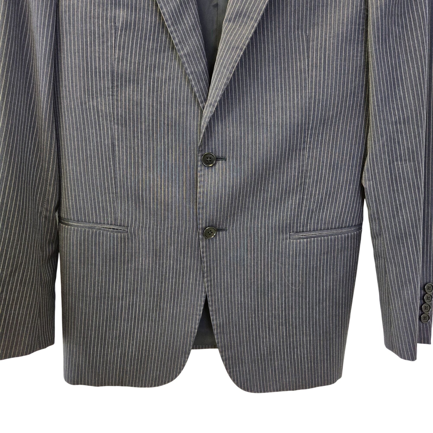 Giorgio Armani Collezioni 100% Wool Two Button Pinstripe Sport Coat Size 40R