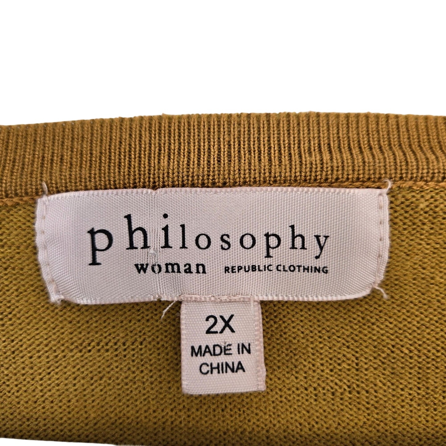 Philosophy Woman Rivet Embellished Crewneck Sweater Size 2XL