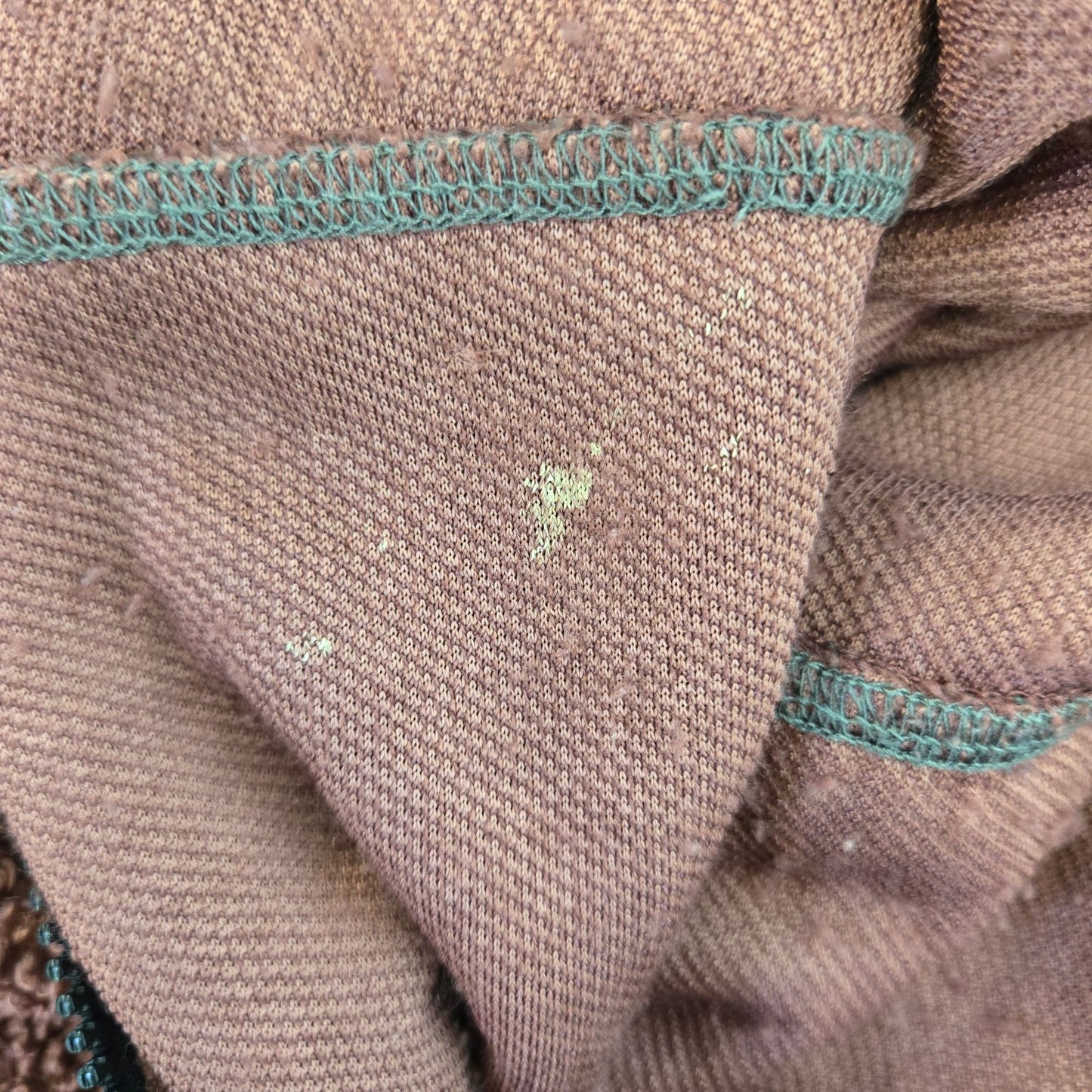 Buc-ee's Aztec Tribal Burgundy Berber Fleece Full Zip Jacket Size XL