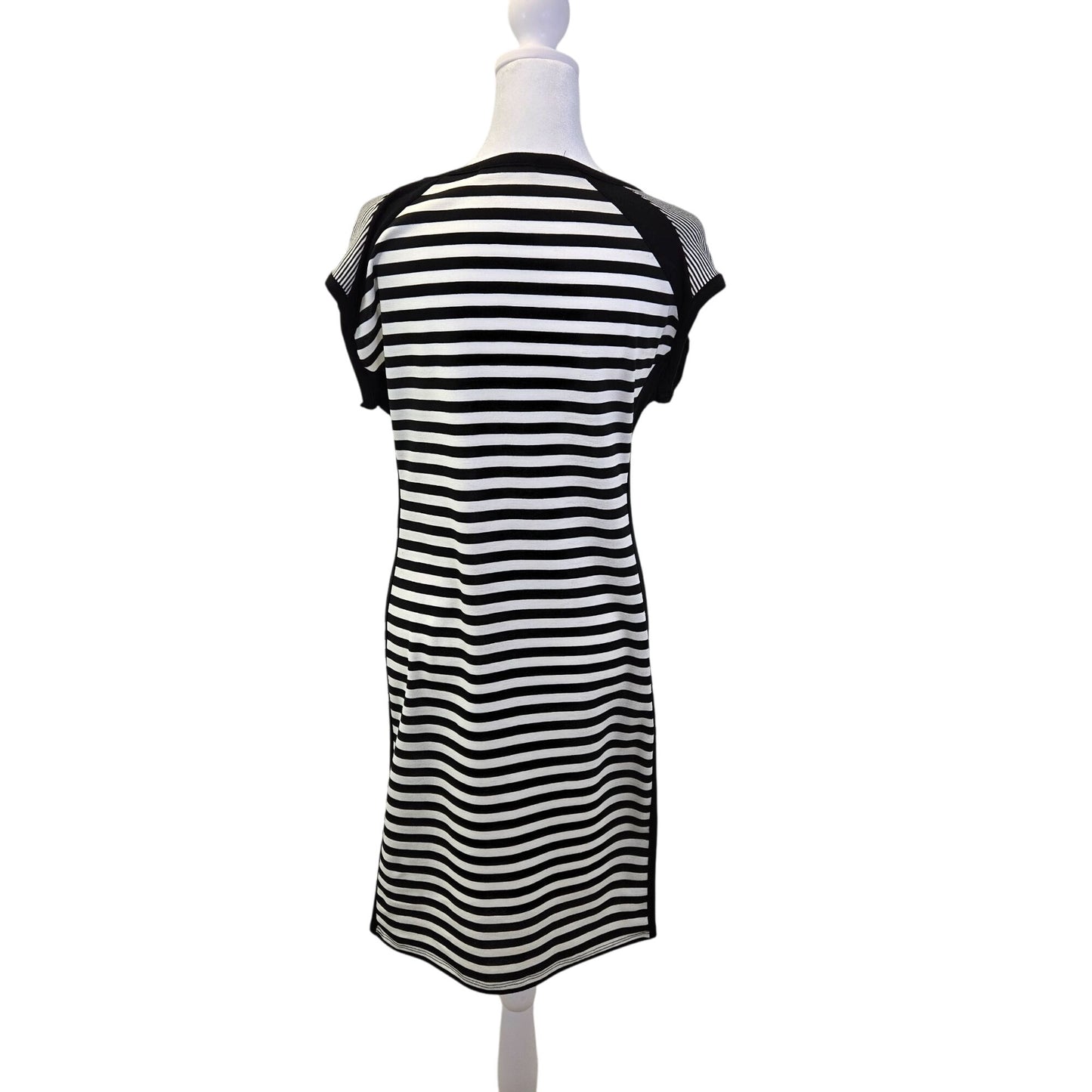 Loveappella Torie Striped Bodycon Cap Sleeve Dress Size Large