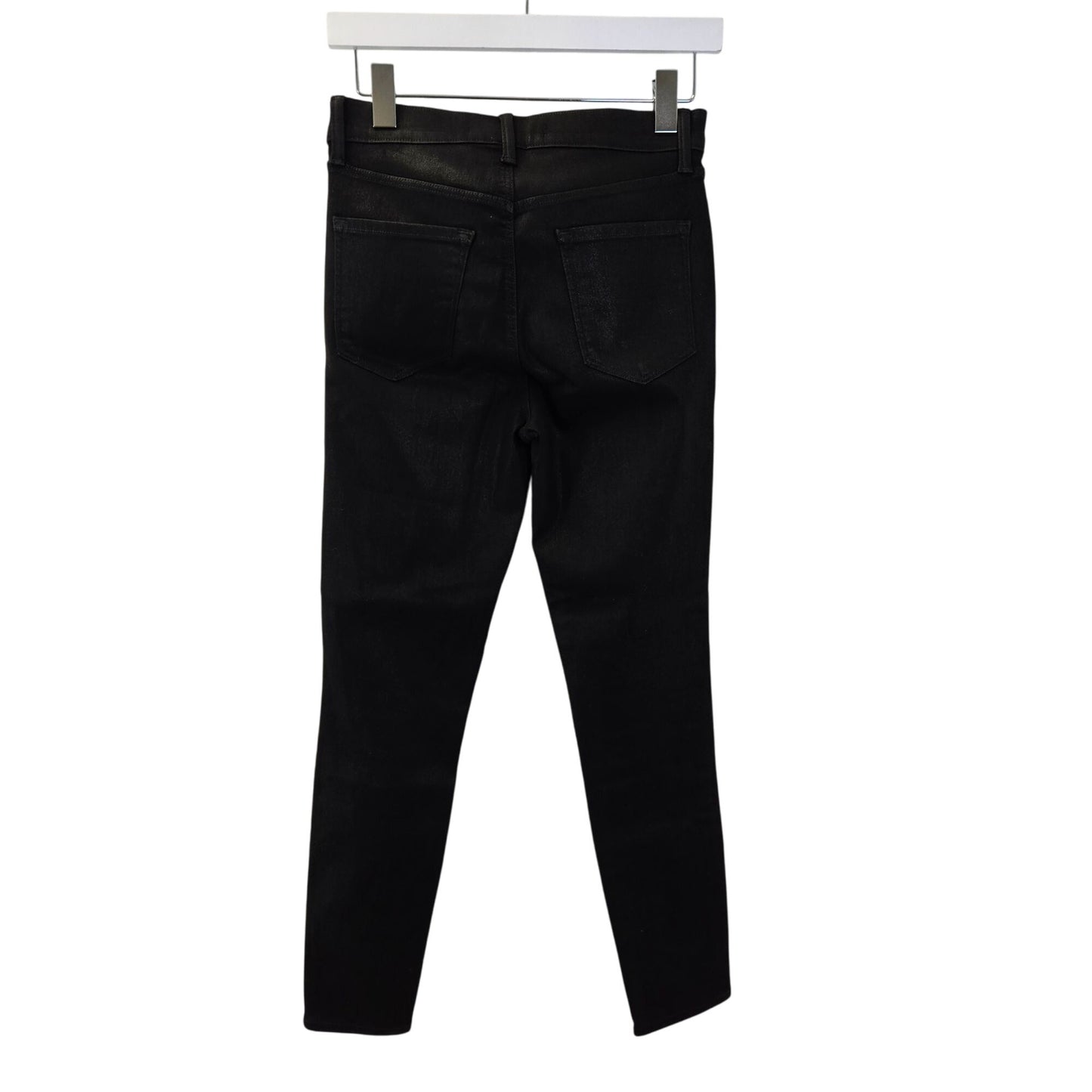 J Brand Alana High Rise Coated Black Skinny Jeans Size 27