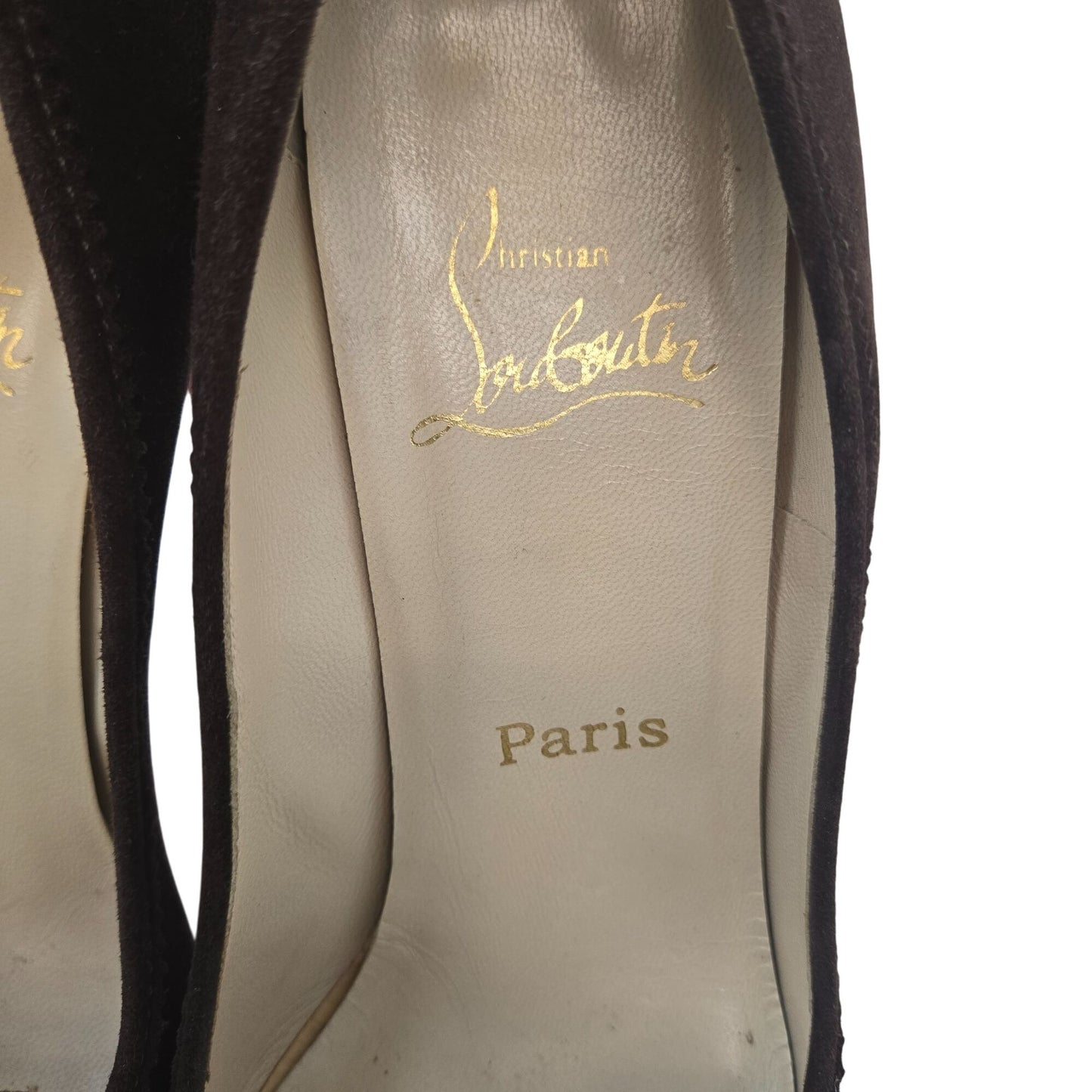 Christian Louboutin Vintage Steva Suede Leather Tassel Pumps Size 38.5/US 8.5