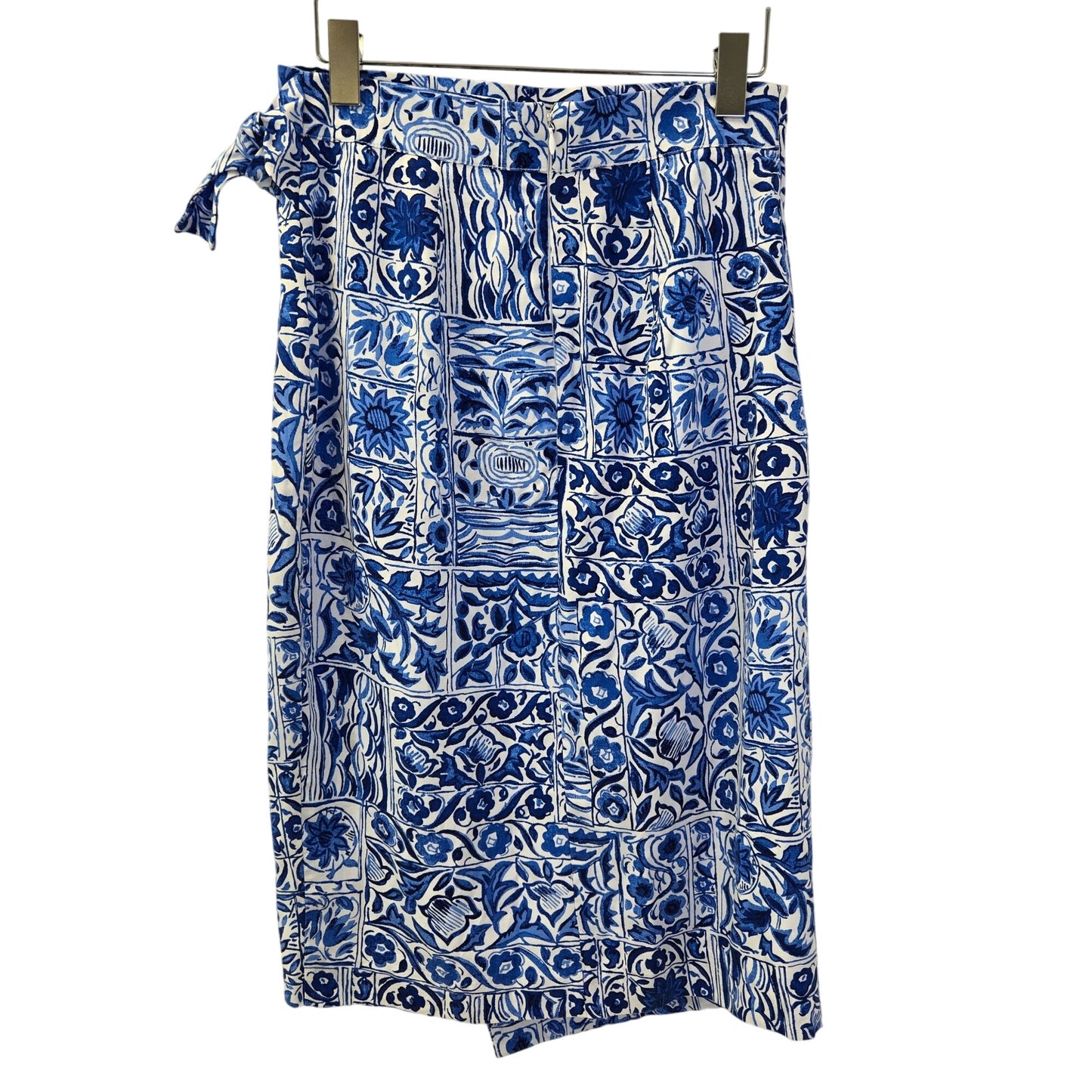 Ann Taylor 100% Viscose Floral Wrap Midi Skirt Size 0