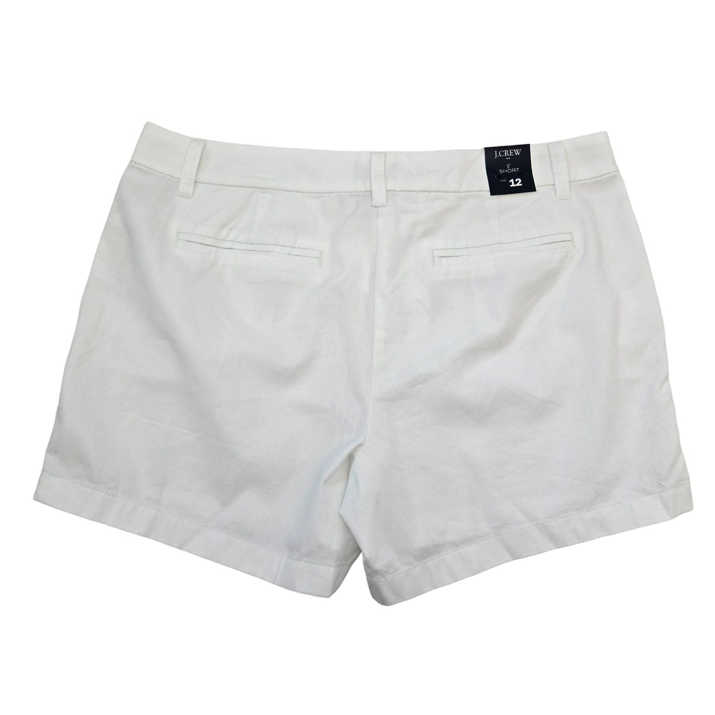 NWT J. Crew Factory 5" Solid Chino Short in White Size 12