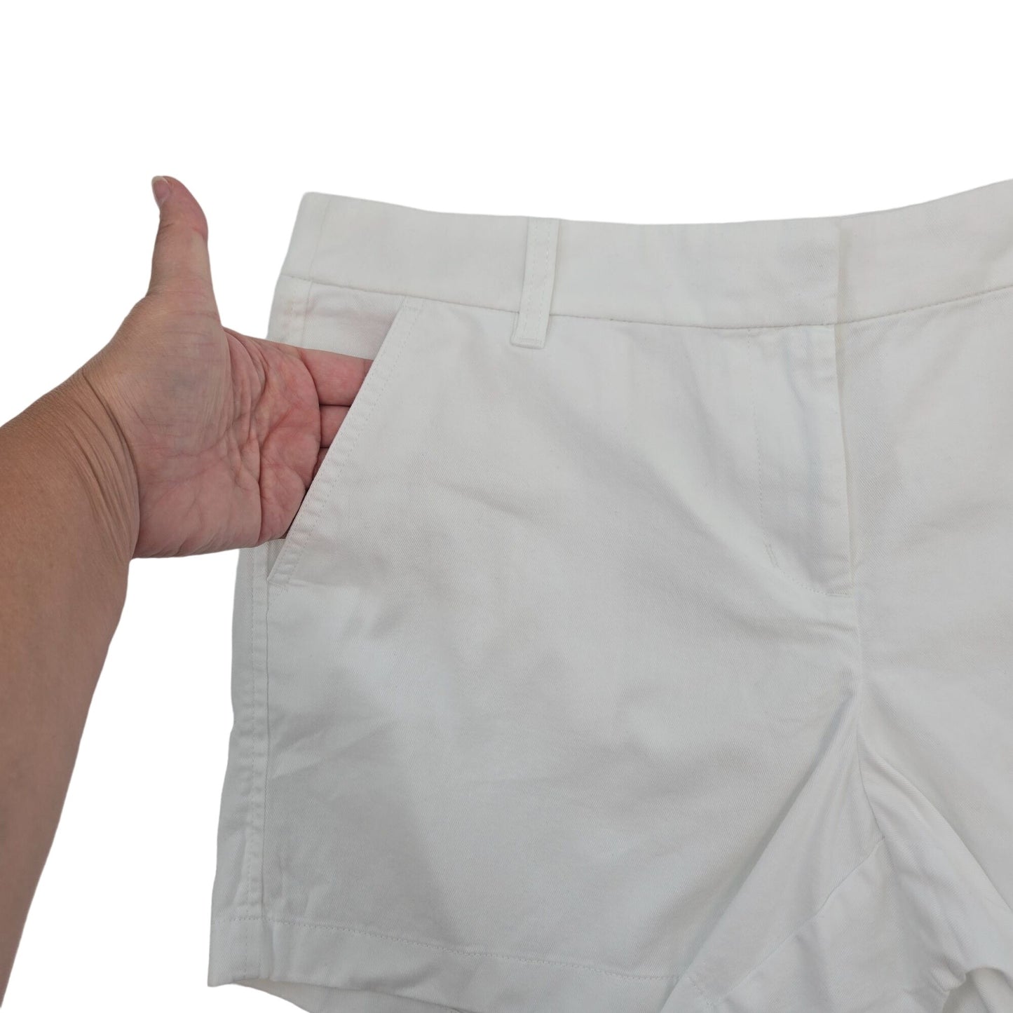 NWT J. Crew Factory 5" Solid Chino Short in White Size 12