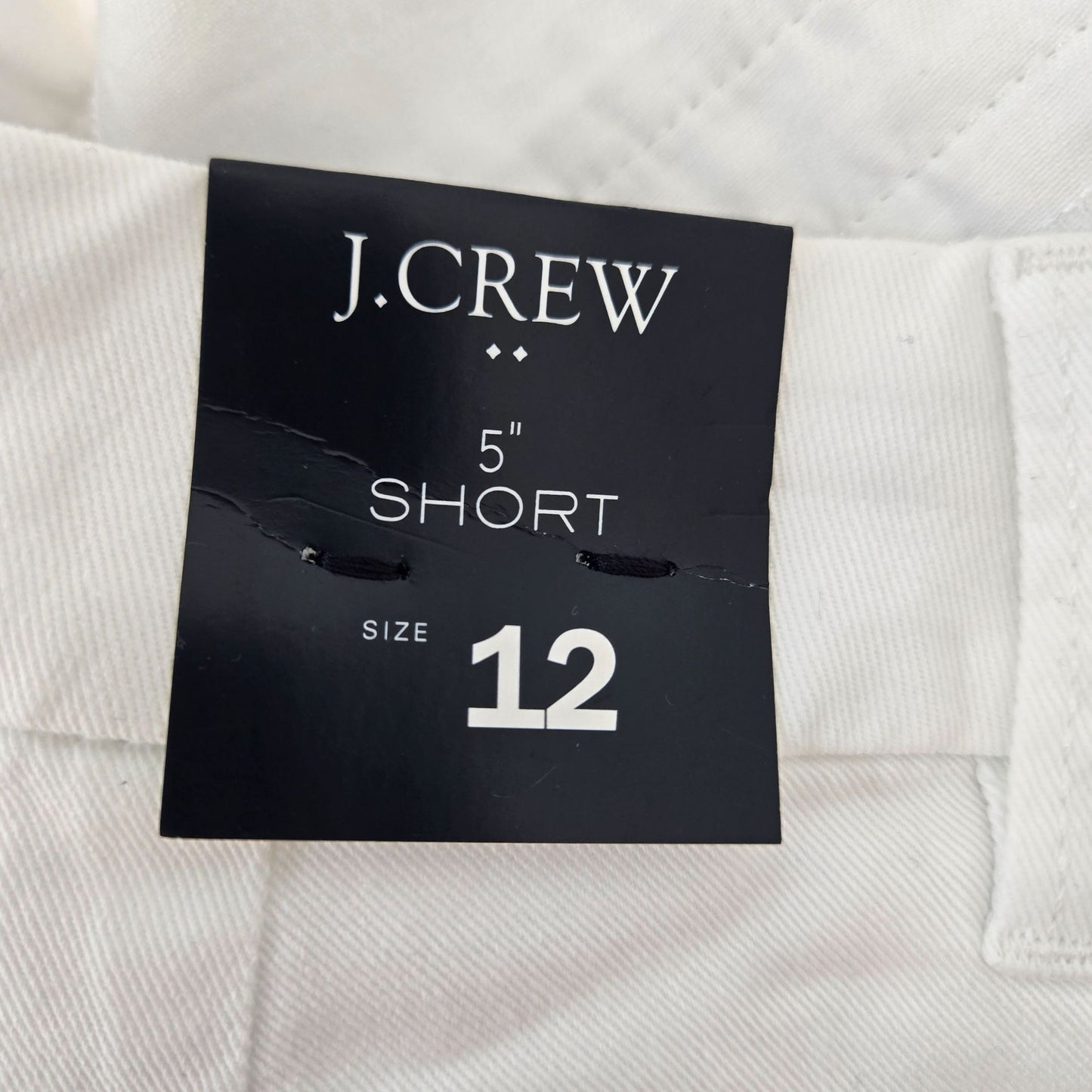 NWT J. Crew Factory 5" Solid Chino Short in White Size 12