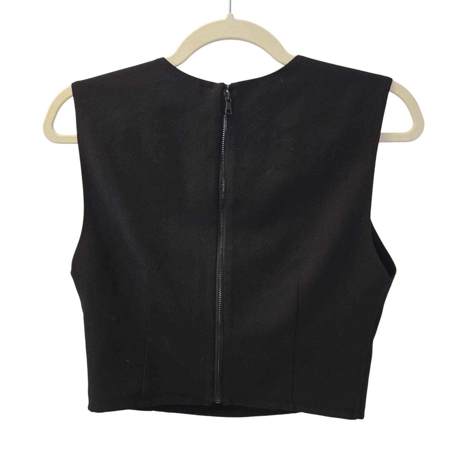 Alice + Olivia Zip Back Sleeveless Crop Top Size Small