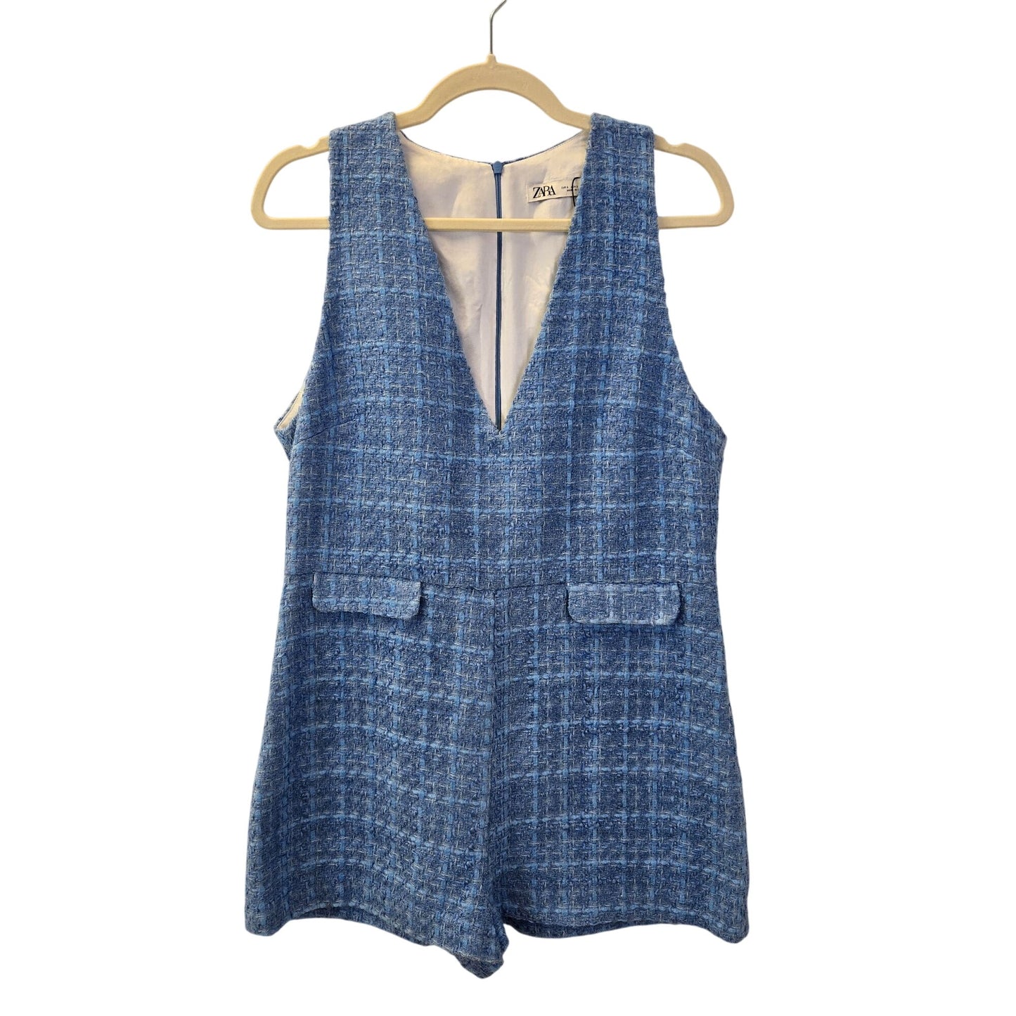 NWOT Zara Tweed Sleeveless Romper Size Large