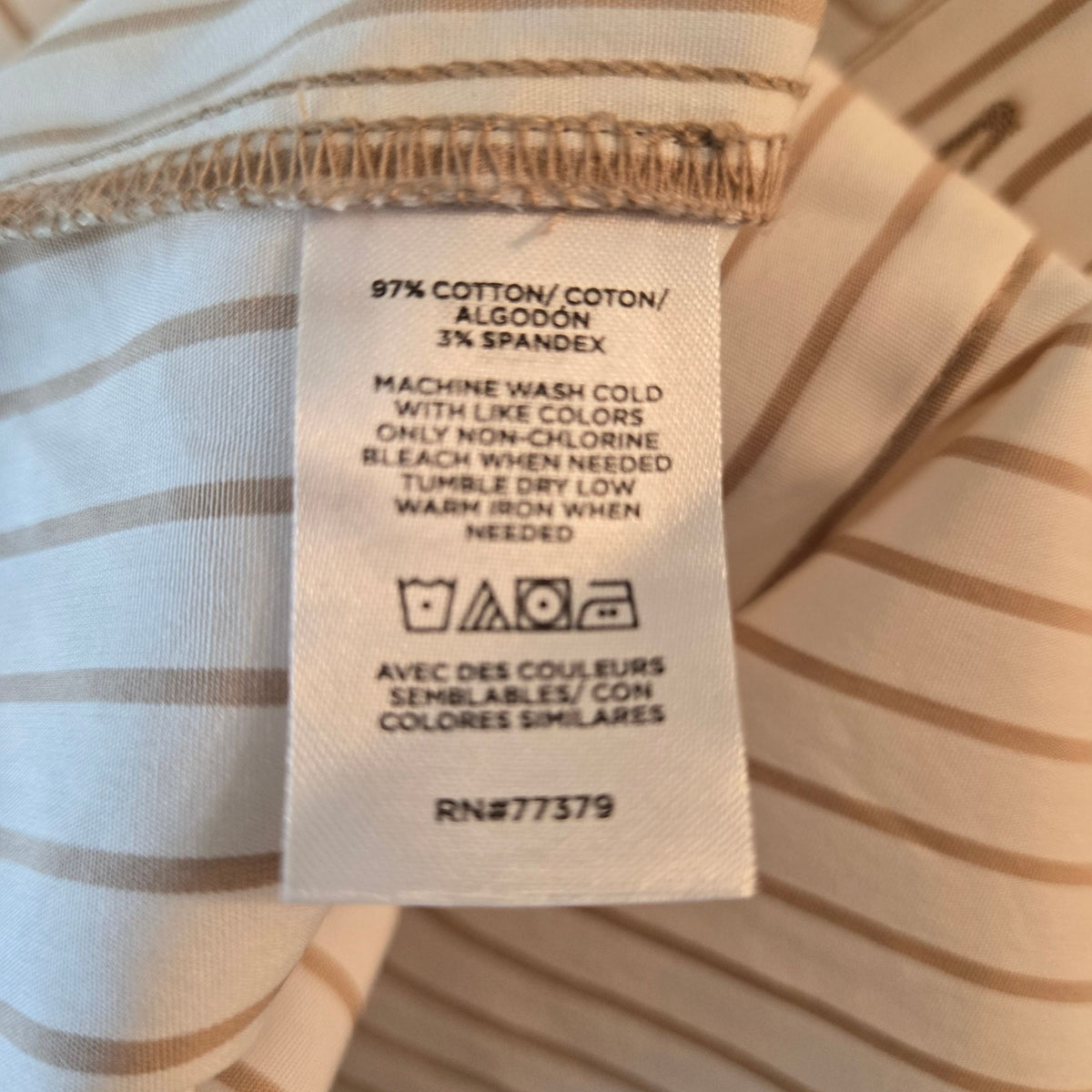 NWT Ann Taylor Cotton Striped Wide Cuff Button Down Shirt Size Medium