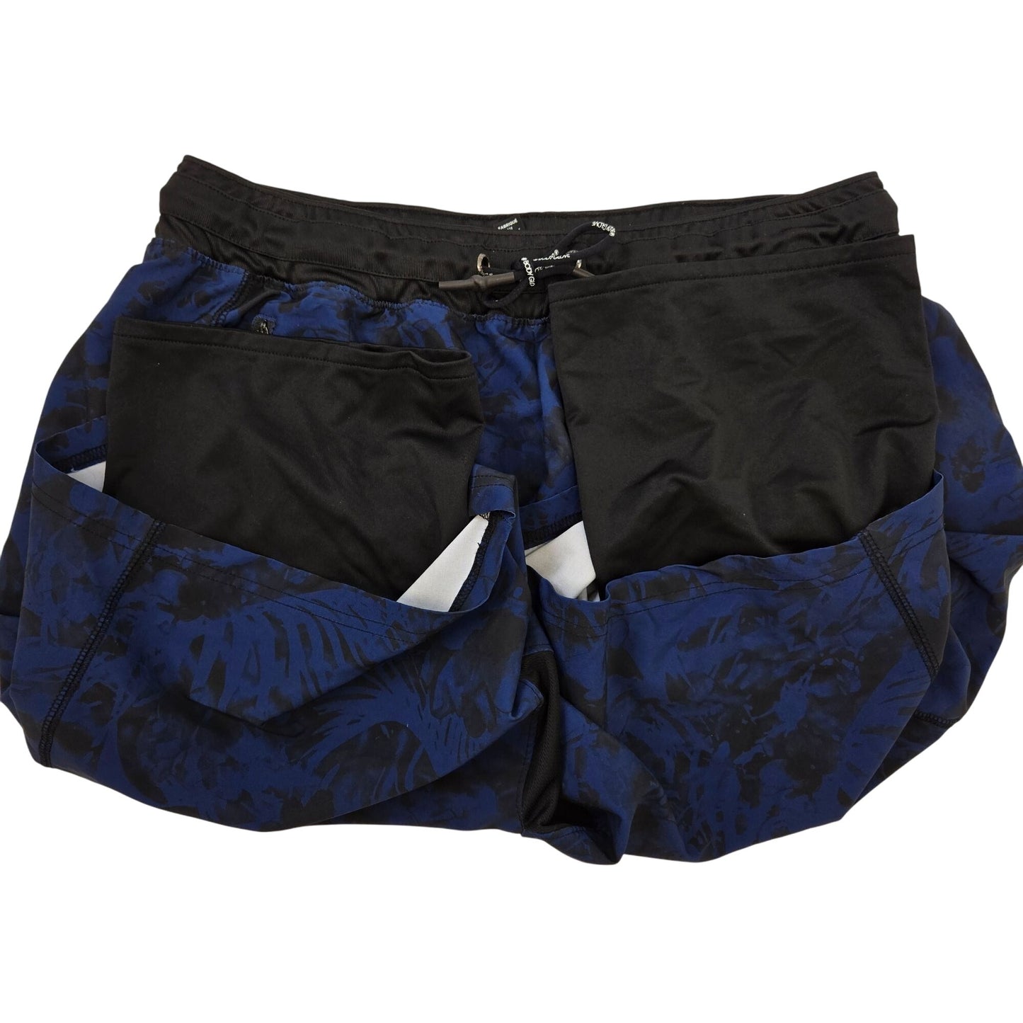 Body Glove Dual Layer Print 2-in-1 Hybrid Activewear Shorts Size Large