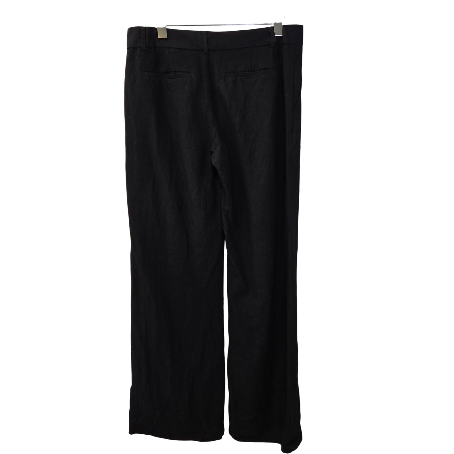 Banana Republic Linen Blend Wide Leg Trouser Pants Size 8 Long