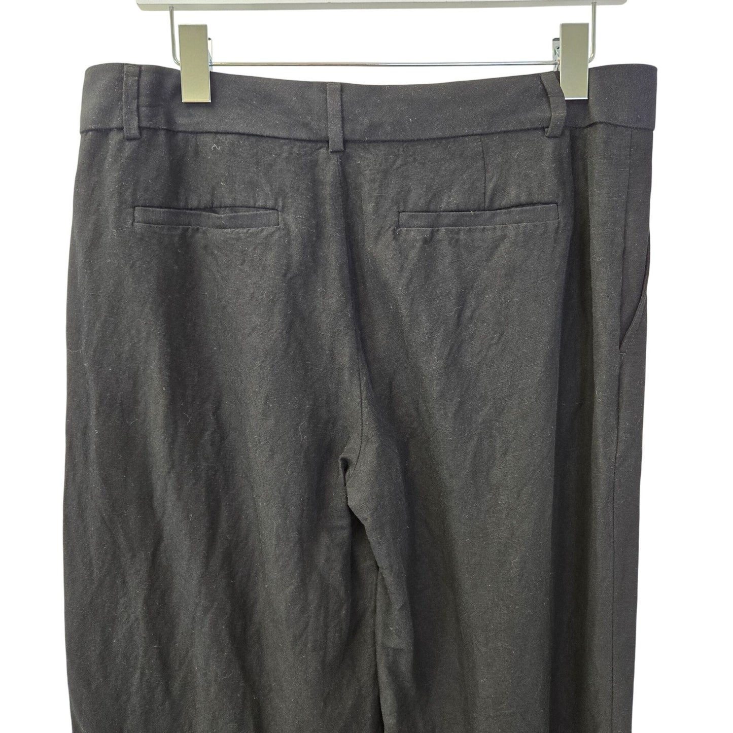 Banana Republic Linen Blend Wide Leg Trouser Pants Size 8 Long