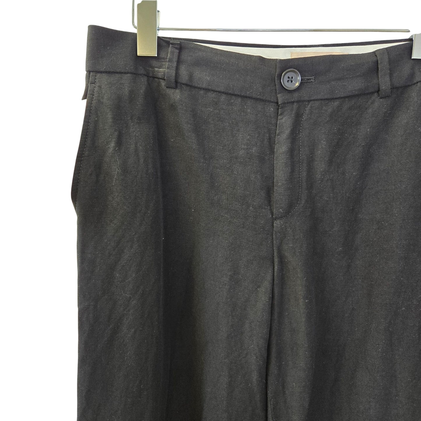 Banana Republic Linen Blend Wide Leg Trouser Pants Size 8 Long