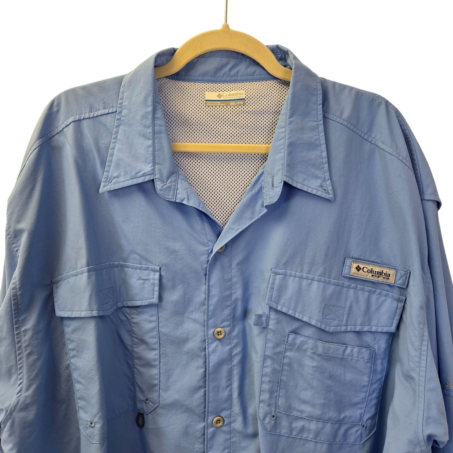 Columbia PFG Omni-Shade Button Down Activewear Jacket Shirt Size XXL