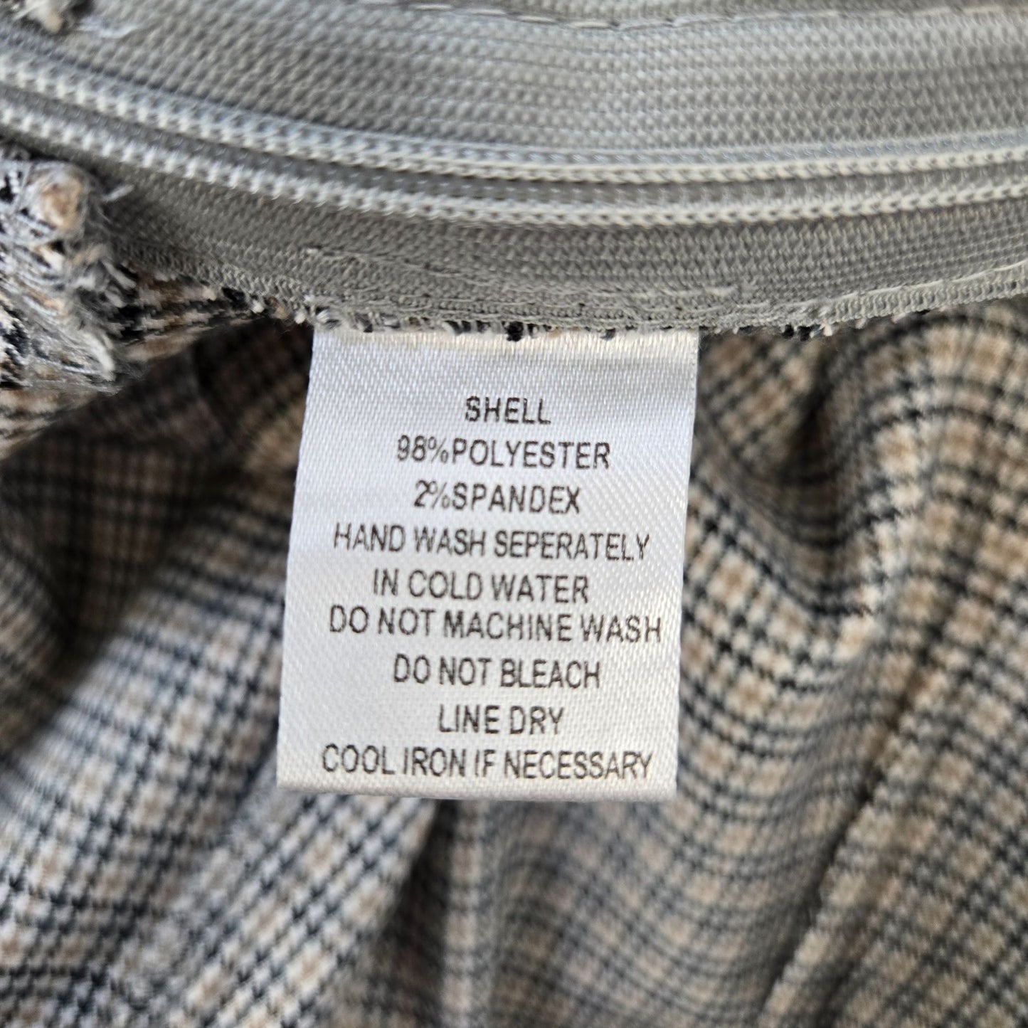 Cotton Candy LA Plaid Flared Split Hem Trouser Pants Size Large