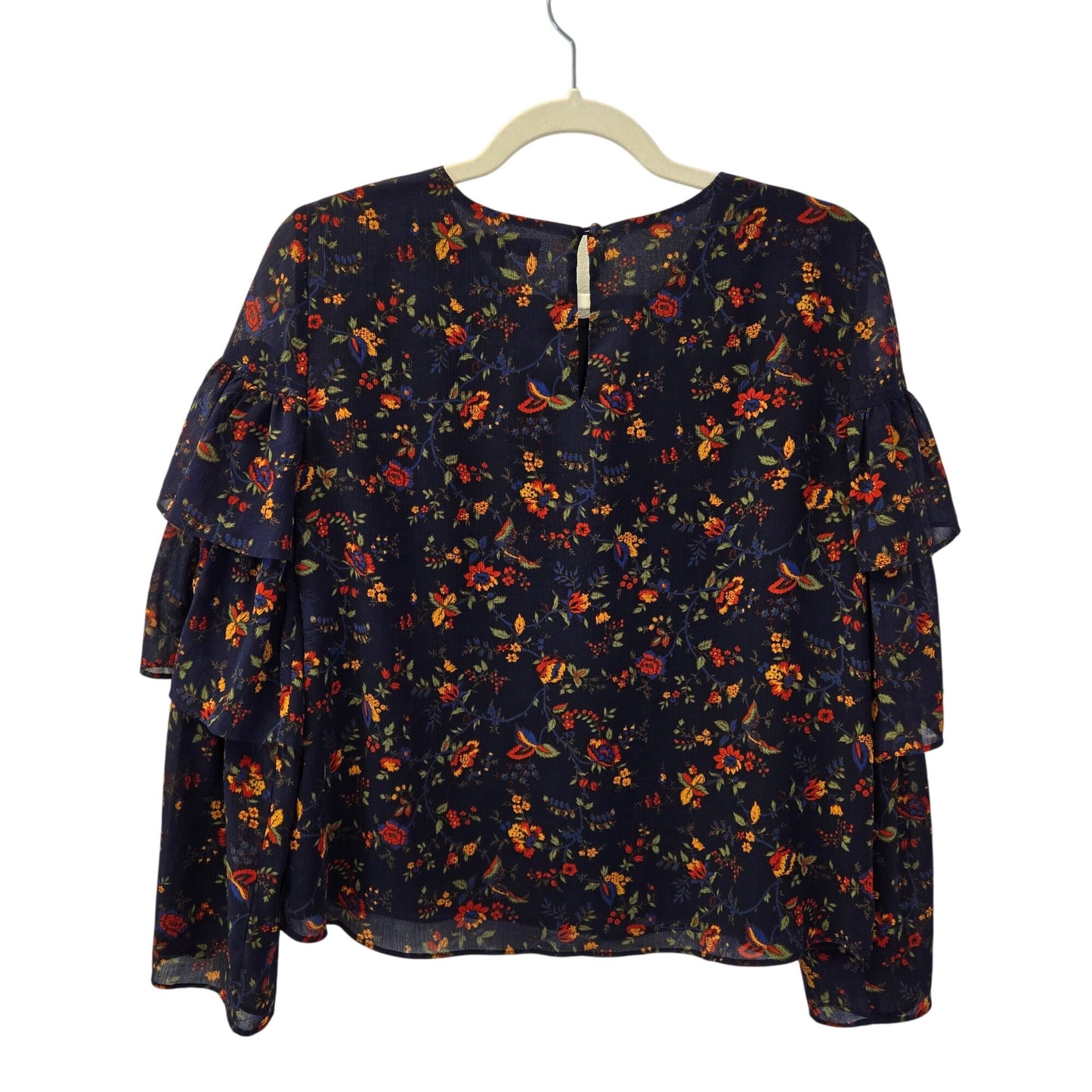 Madewell Floral Tiered Sleeve Blouse Size Small
