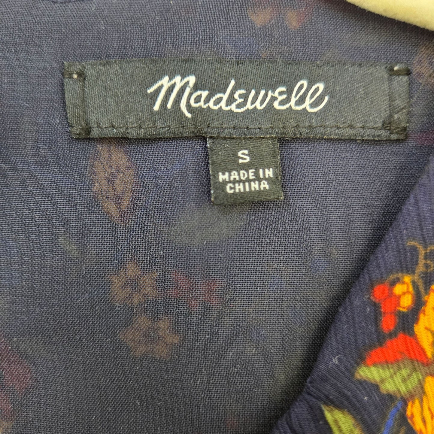 Madewell Floral Tiered Sleeve Blouse Size Small