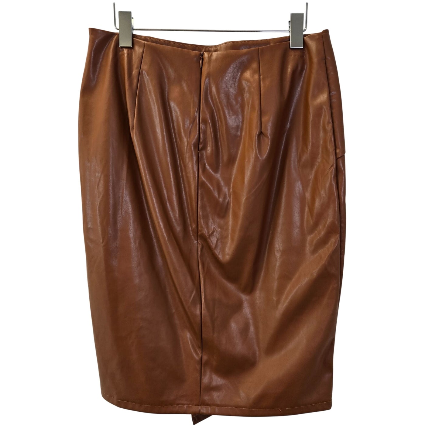 Kate Kasin Vegan Leather Wrap Pencil Skirt Size Large