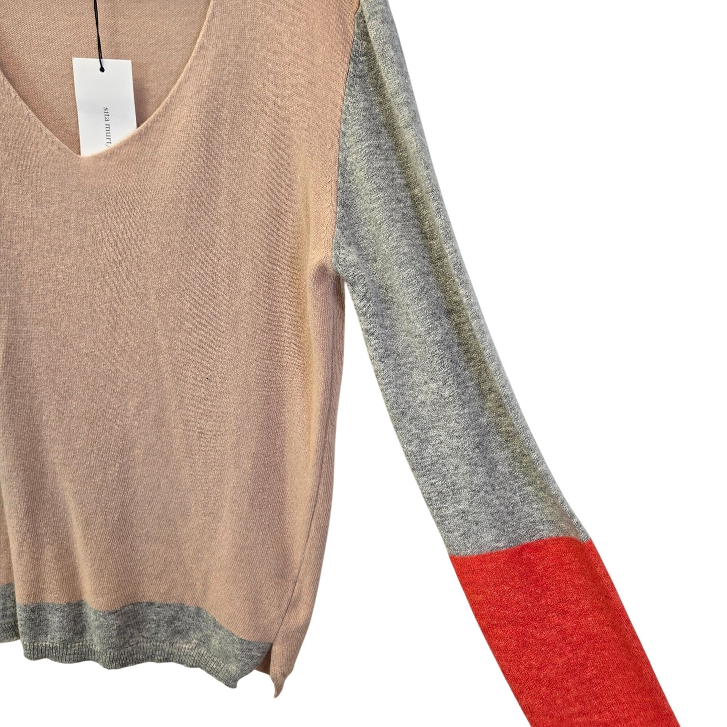NWT Sita Murt Wool Blend Accent Sleeve Sweater Size 40/Medium