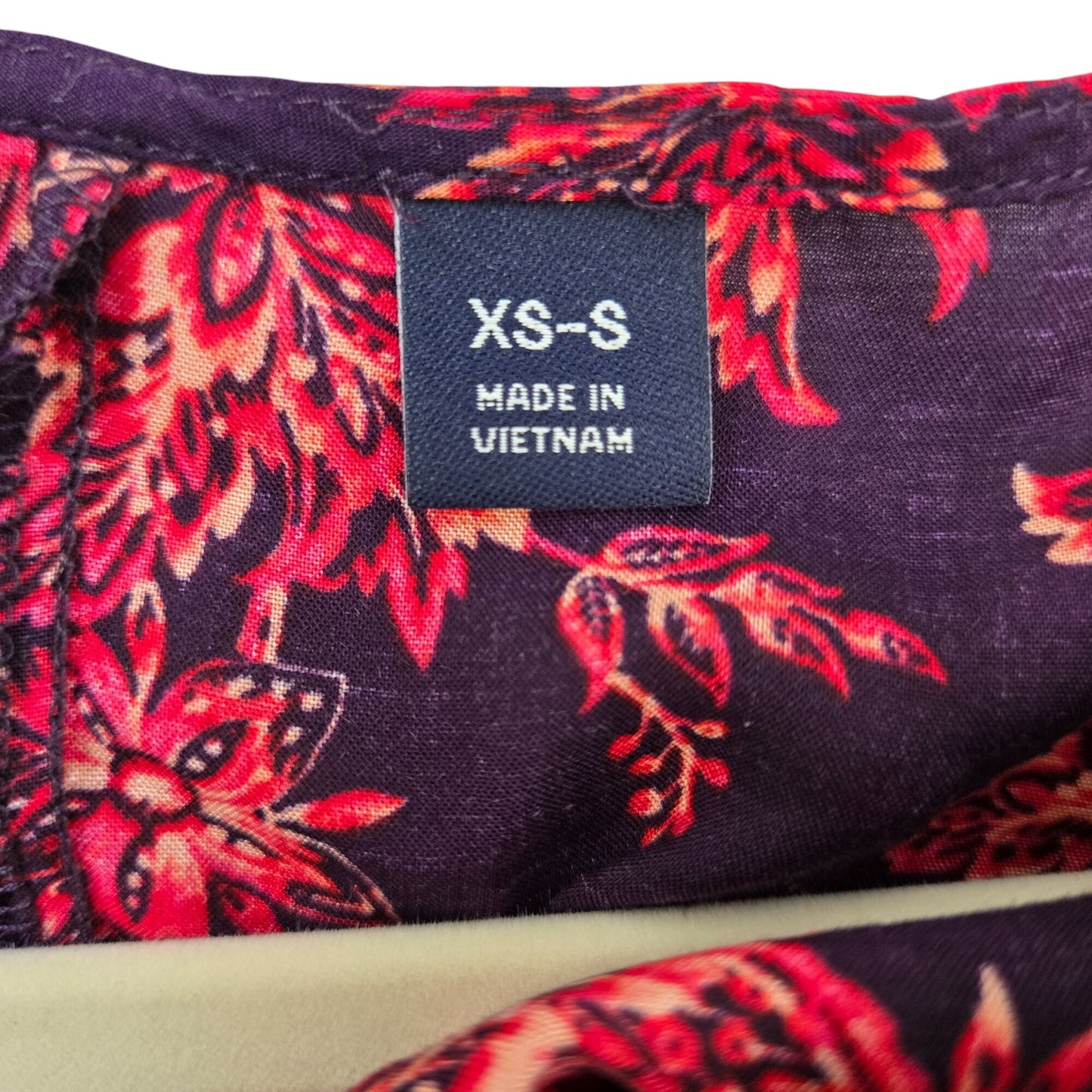 NWT Lands' End Floral Viscose Dolman Cap Sleeve Swim Coverup Size XS/S