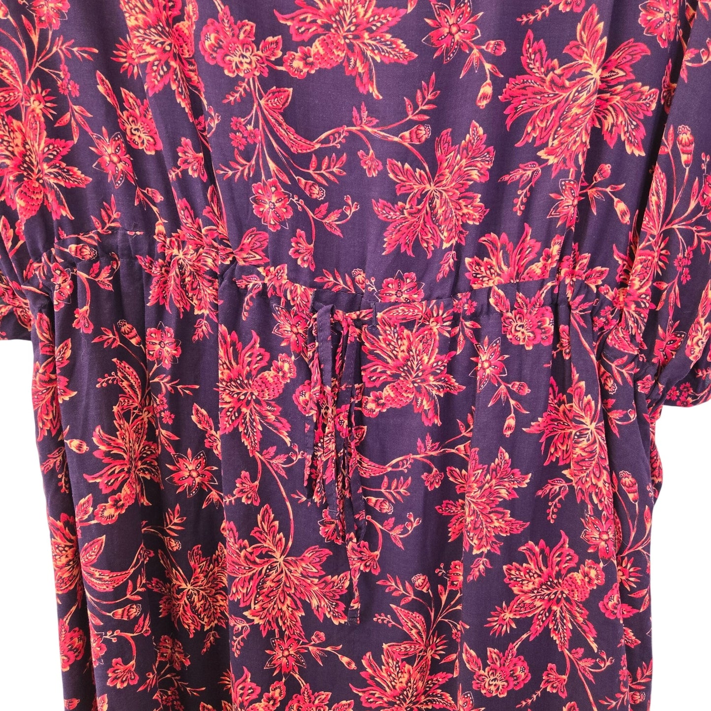 NWT Lands' End Floral Viscose Dolman Cap Sleeve Swim Coverup Size XS/S