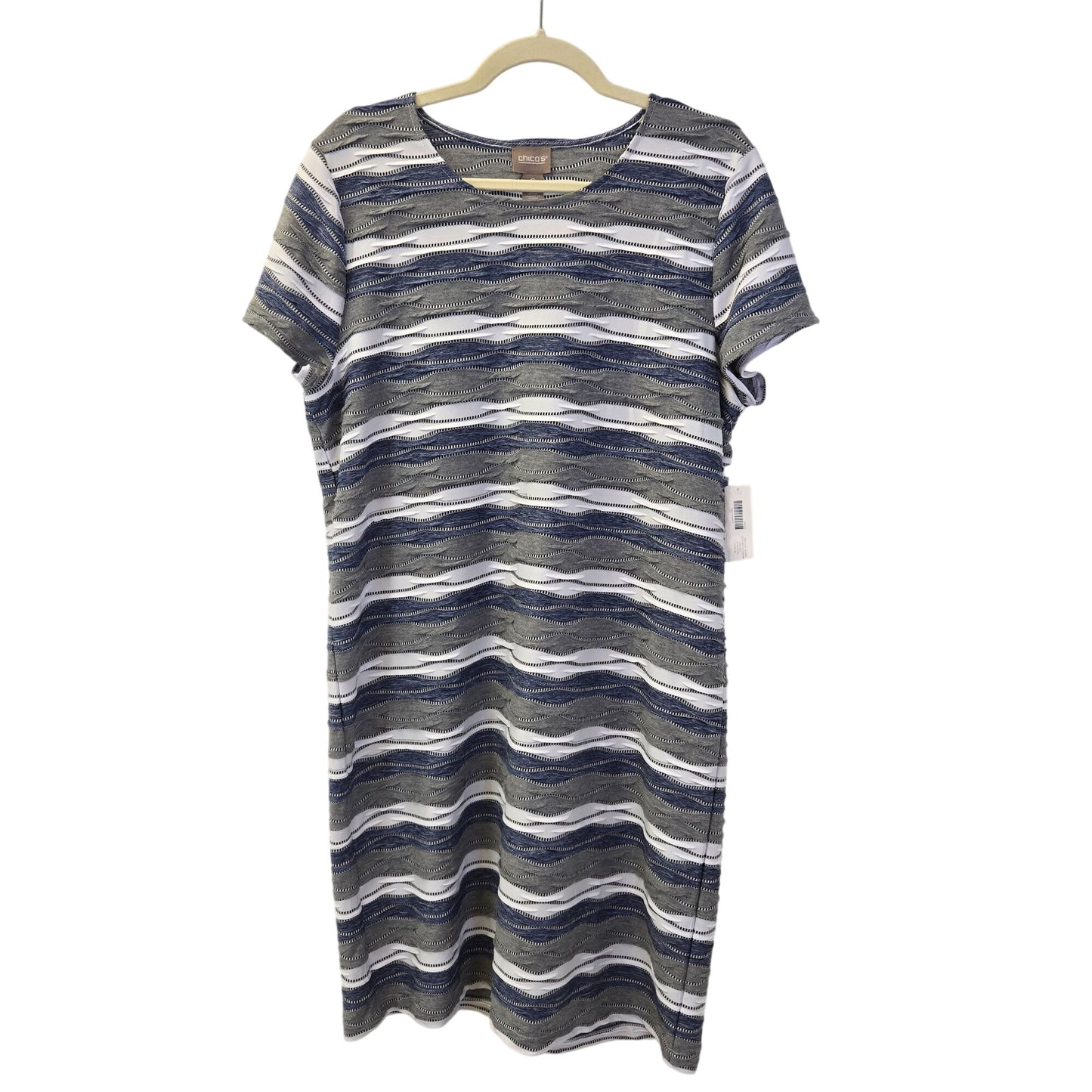 NWT Chico's Vineyard Waves Textured Scoop Neck Dress Size Chico's 2/Large