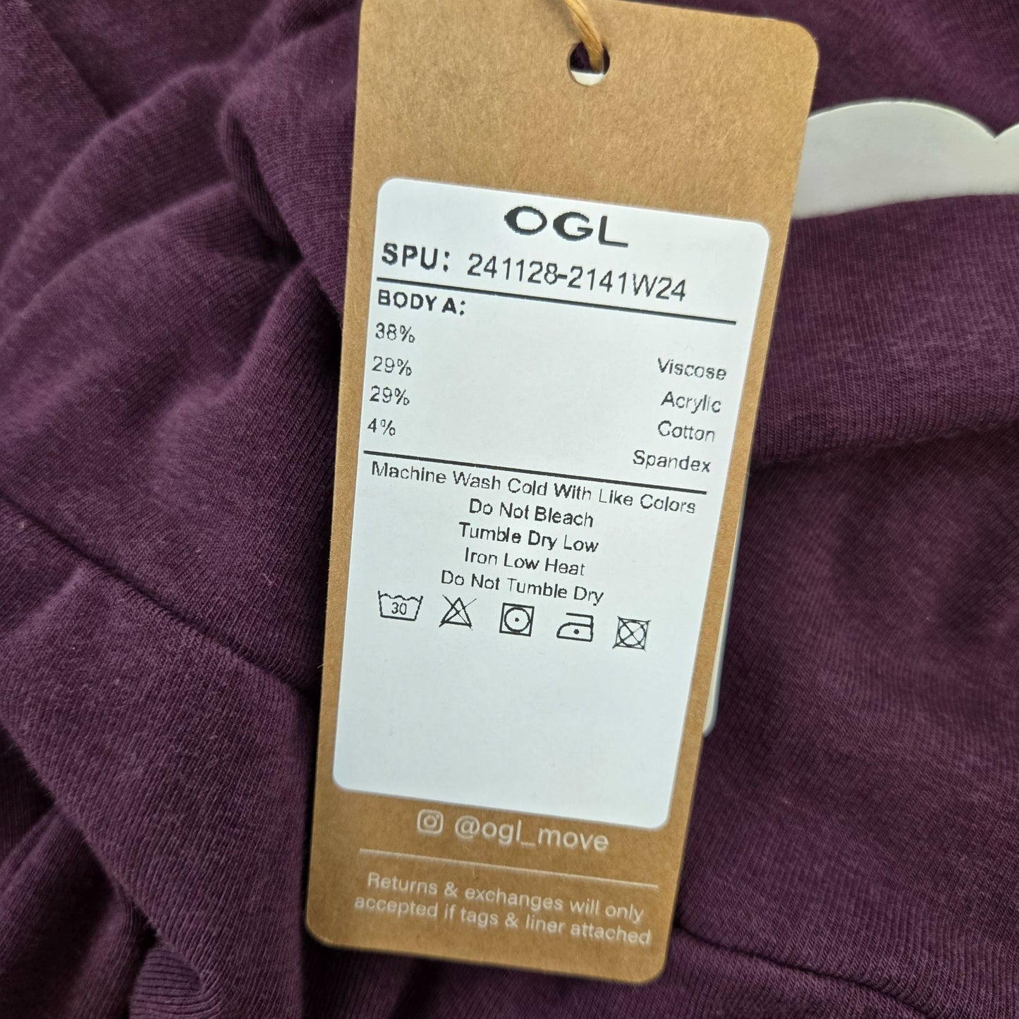 NWT OGL Viscose Blend Button Down Banded Hem Top Size Small